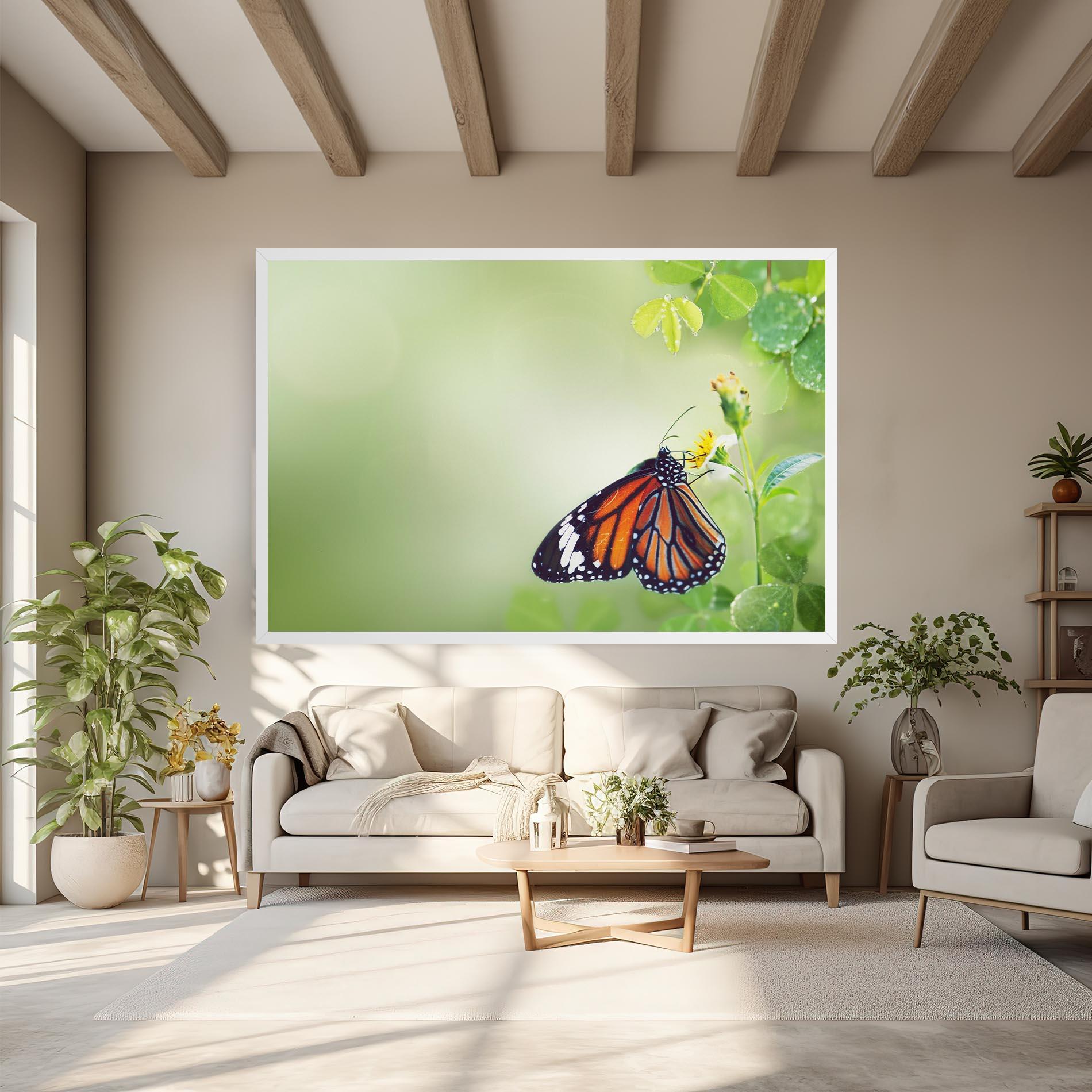 Leinwandbild Butterfly Wild Plant mockup 6