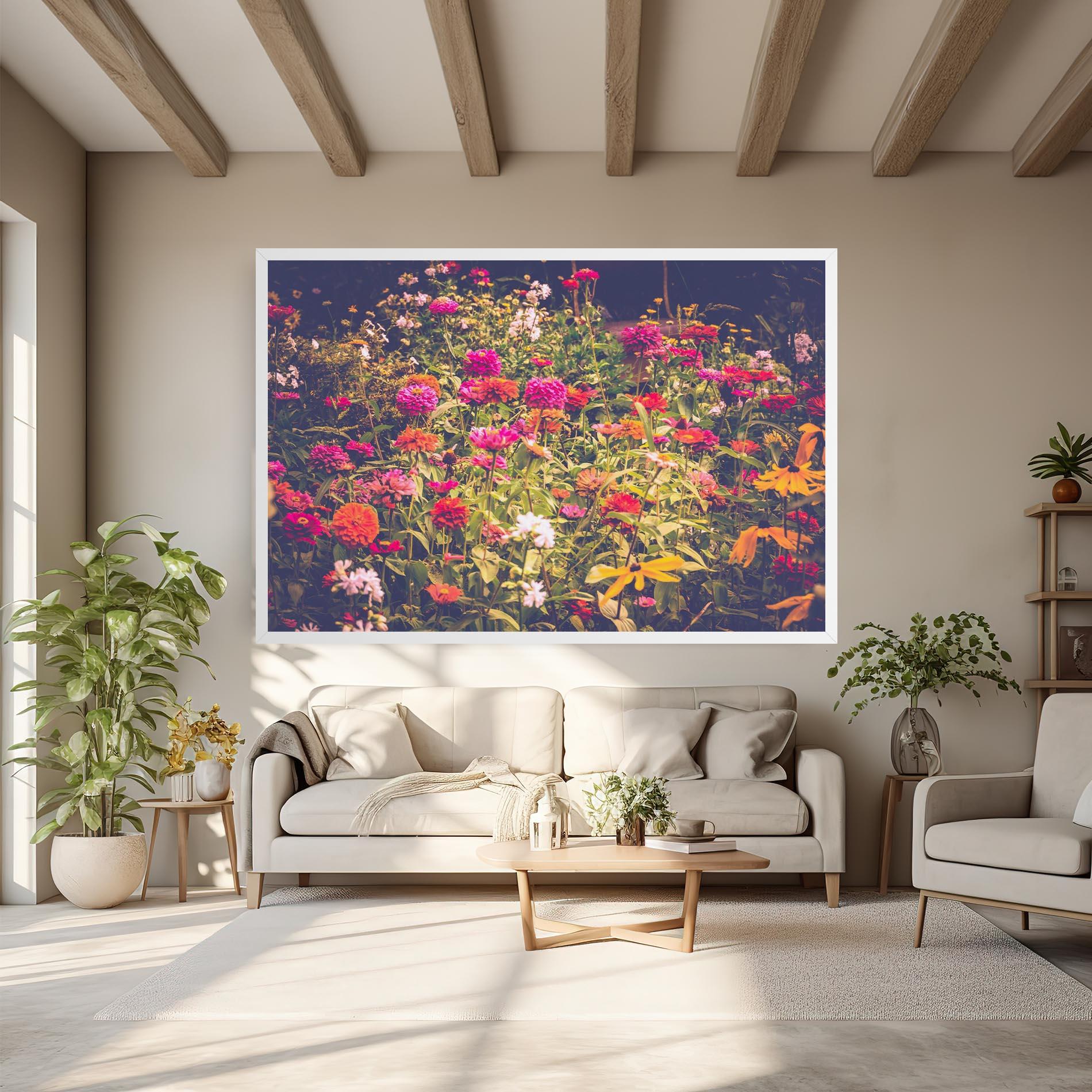 Leinwandbild Colorful Wild Field mockup 6