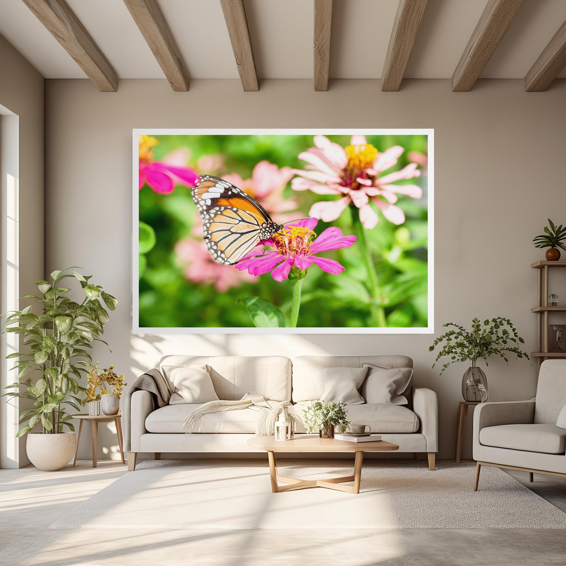 Leinwandbild Daylight Butterfly mockup 6