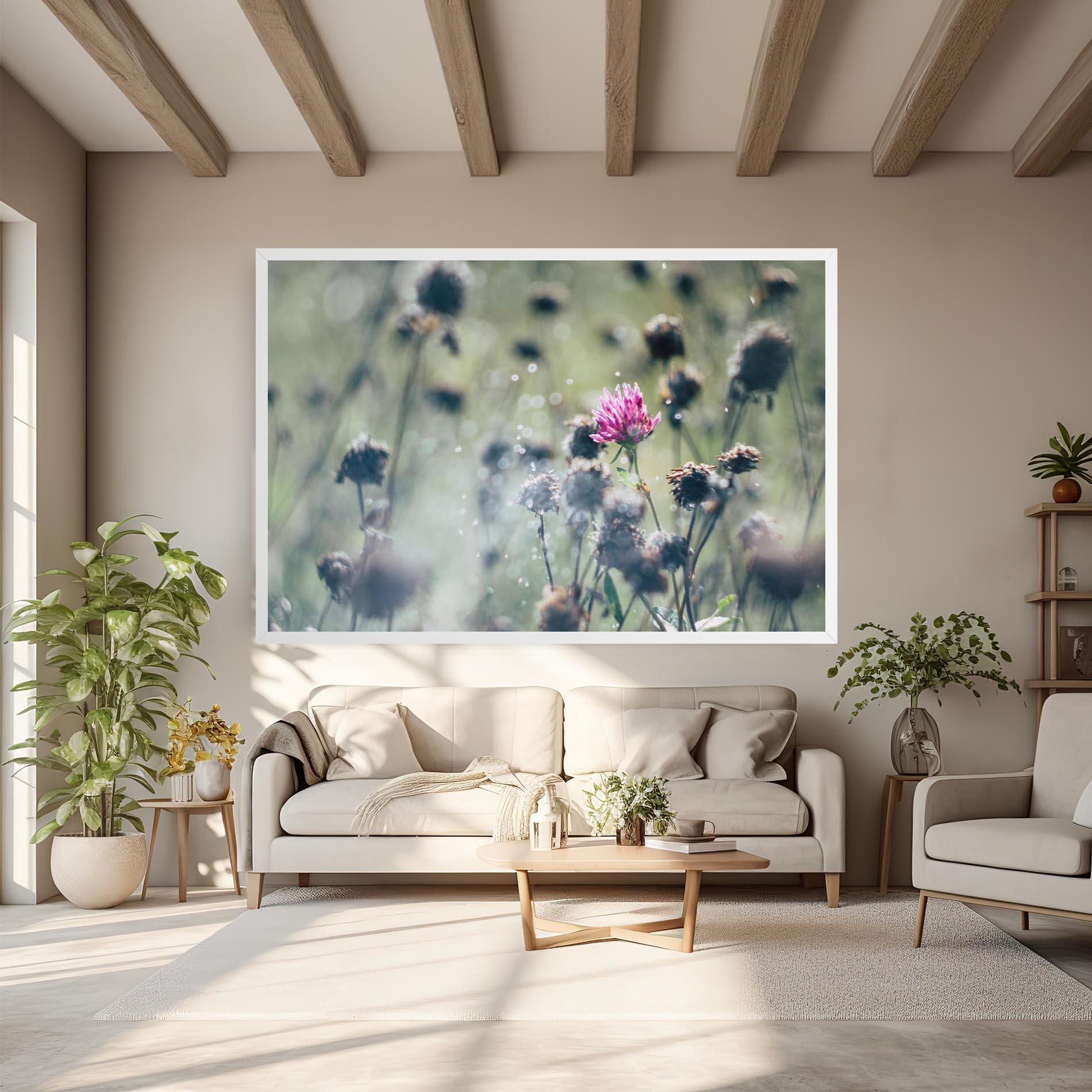 Leinwandbild Dreamy Purple Flower mockup 6