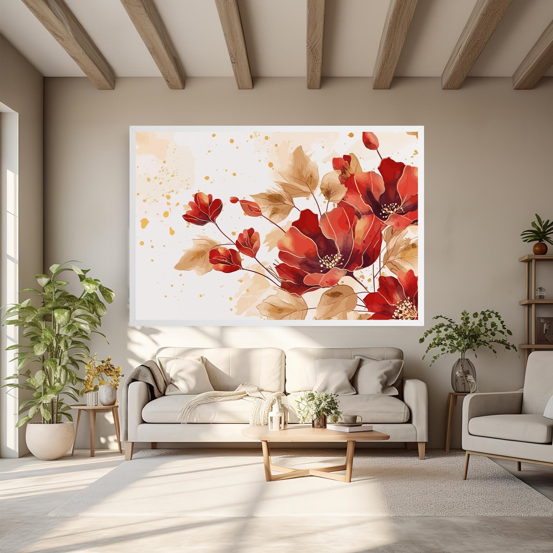 Leinwandbild Red Wild Gold mockup 6