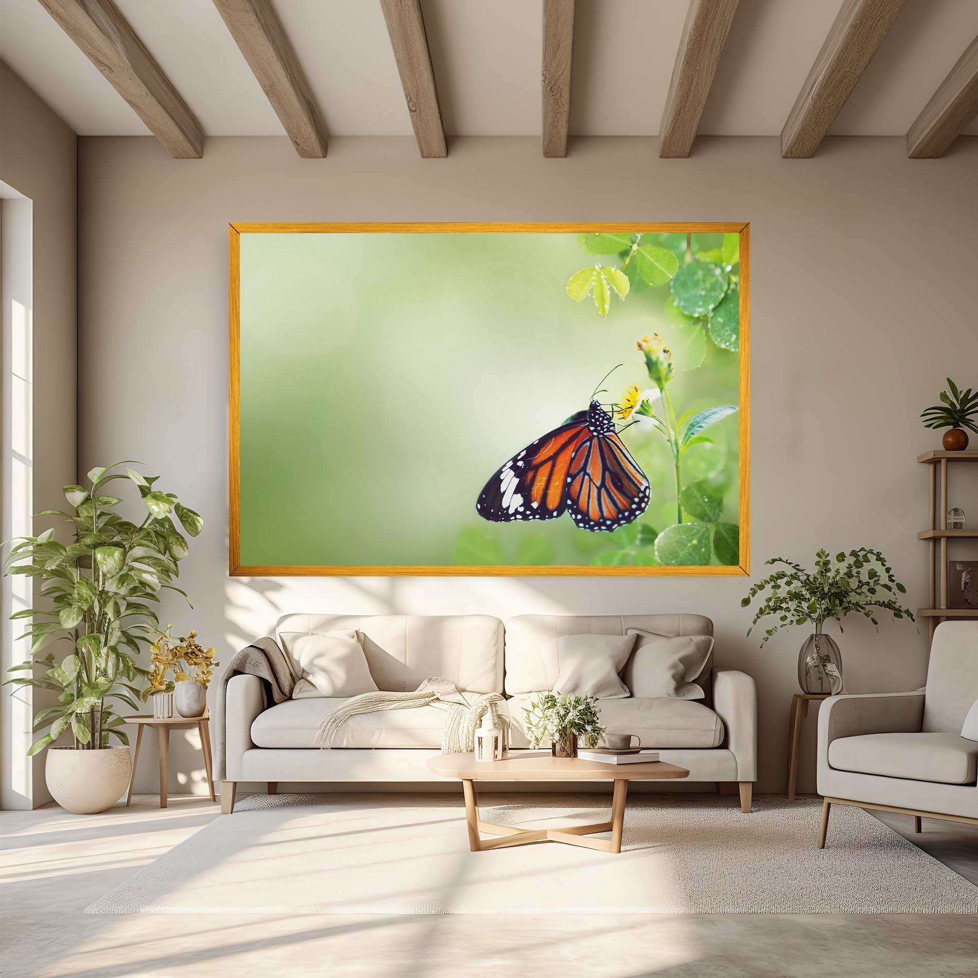 Leinwandbild Butterfly Wild Plant mockup 6