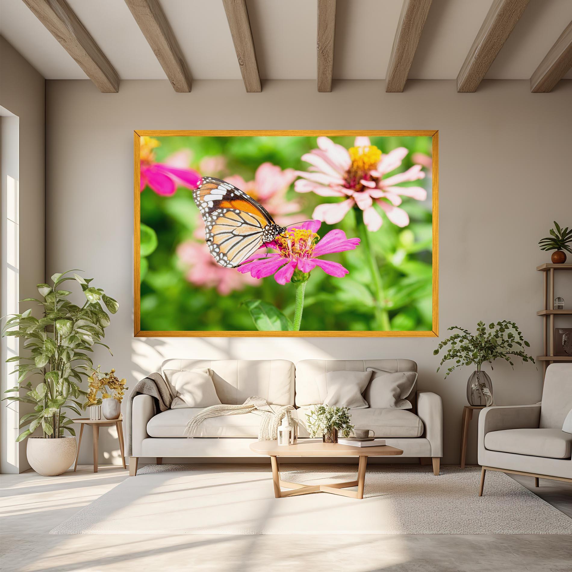 Leinwandbild Daylight Butterfly mockup 6