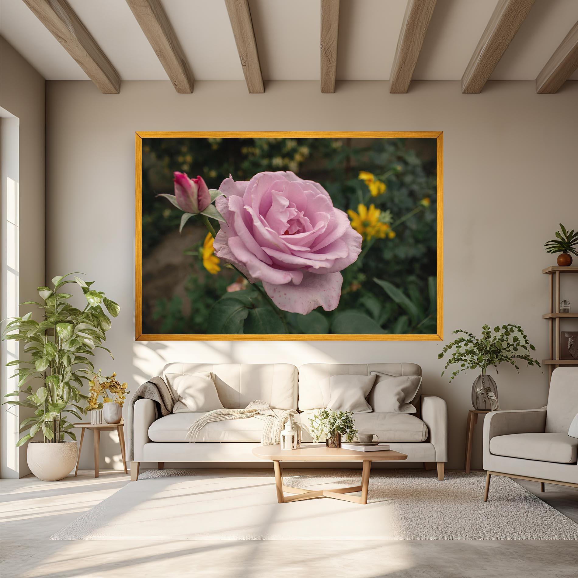 Leinwandbild Garden Pink Rose mockup 6