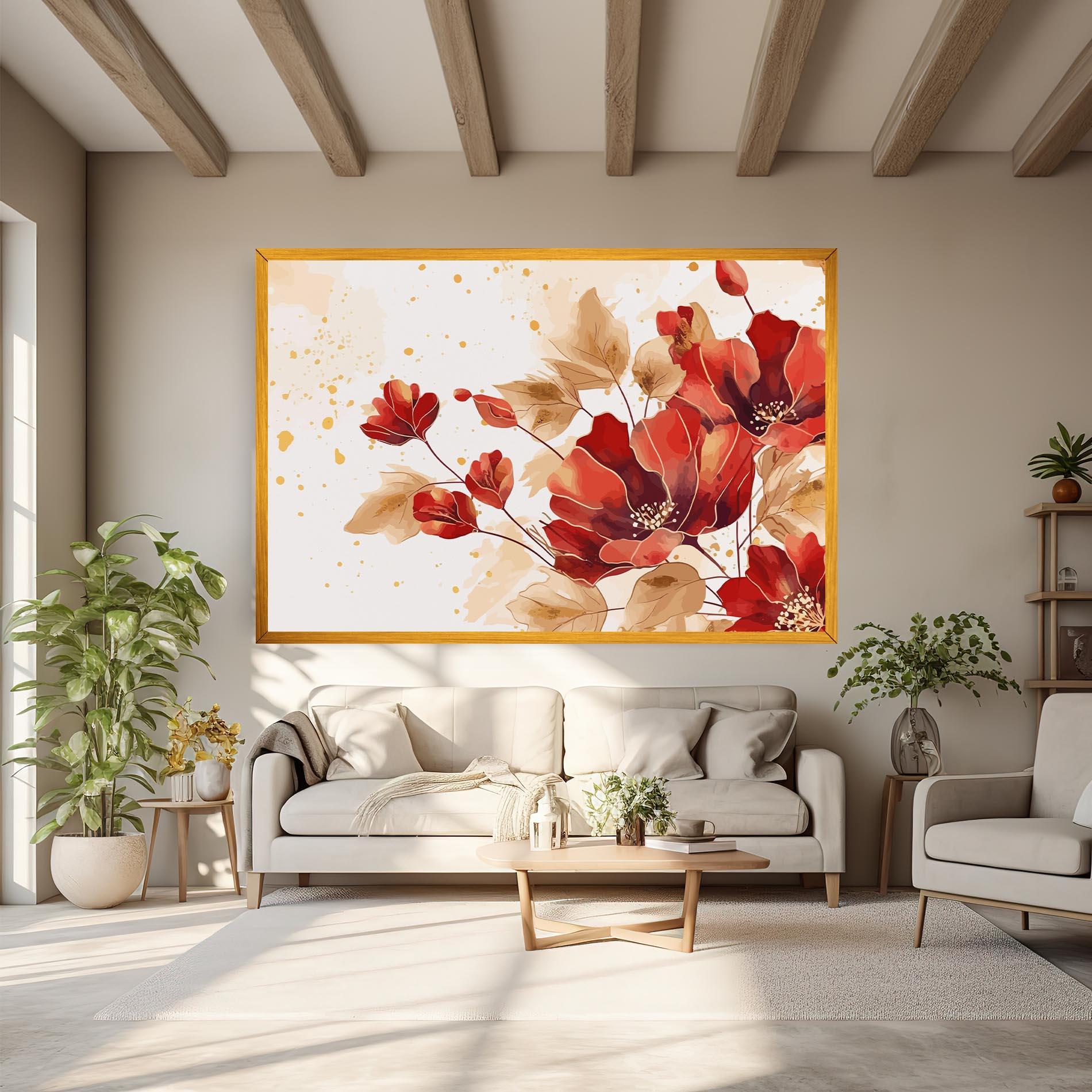 Leinwandbild Red Wild Gold mockup 6