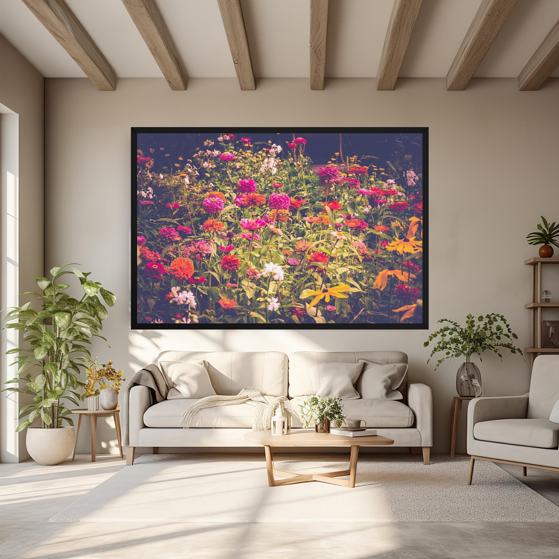 Leinwandbild Colorful Wild Field mockup 6