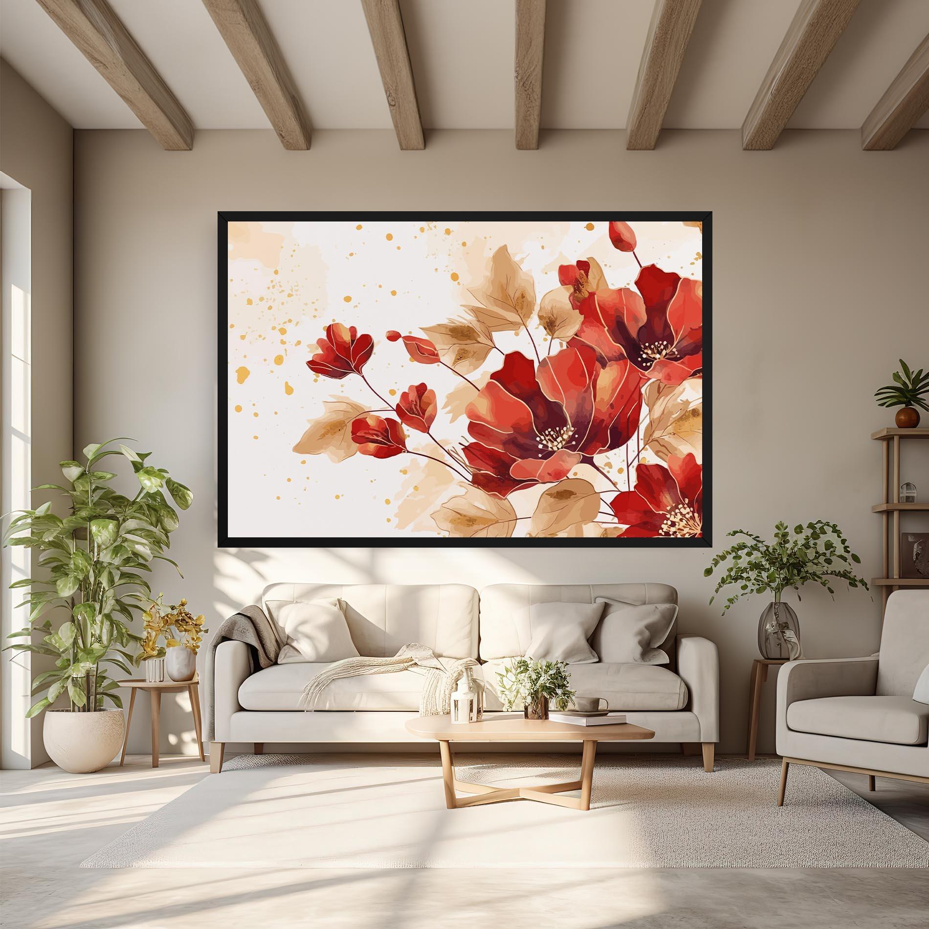 Leinwandbild Red Wild Gold mockup 6