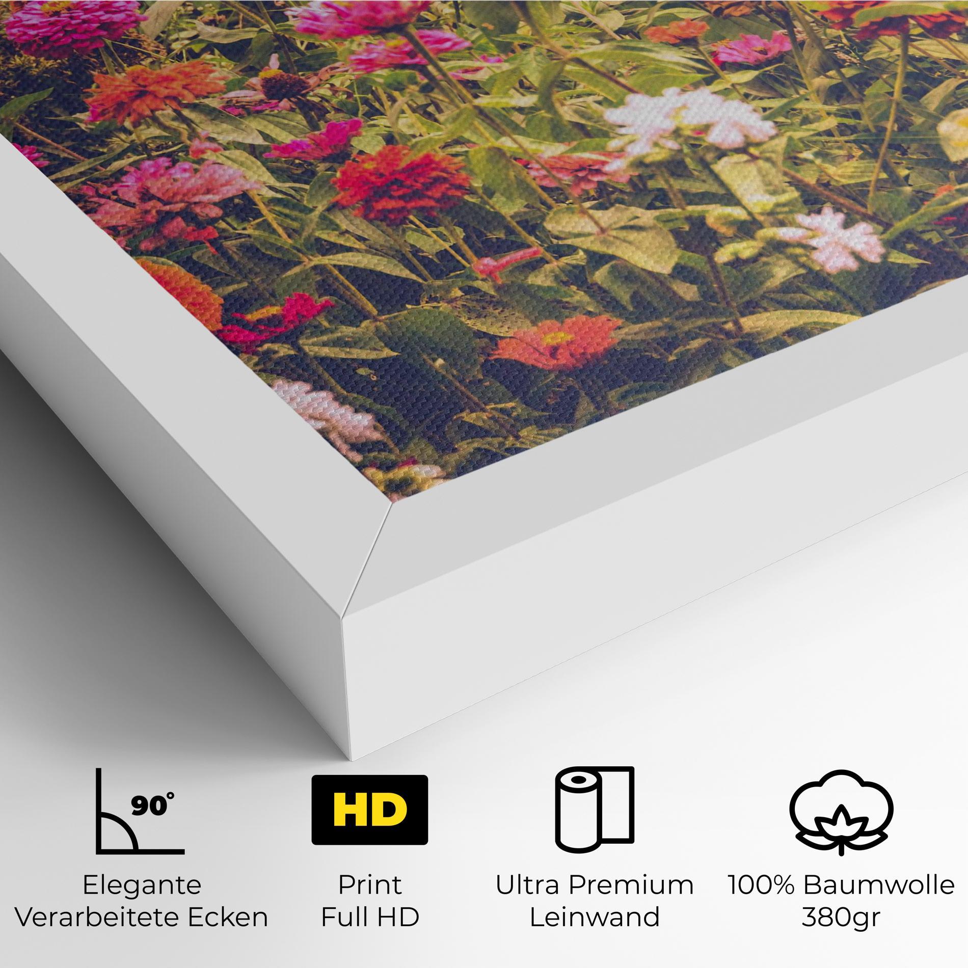 Leinwandbild Colorful Wild Field mockup 4