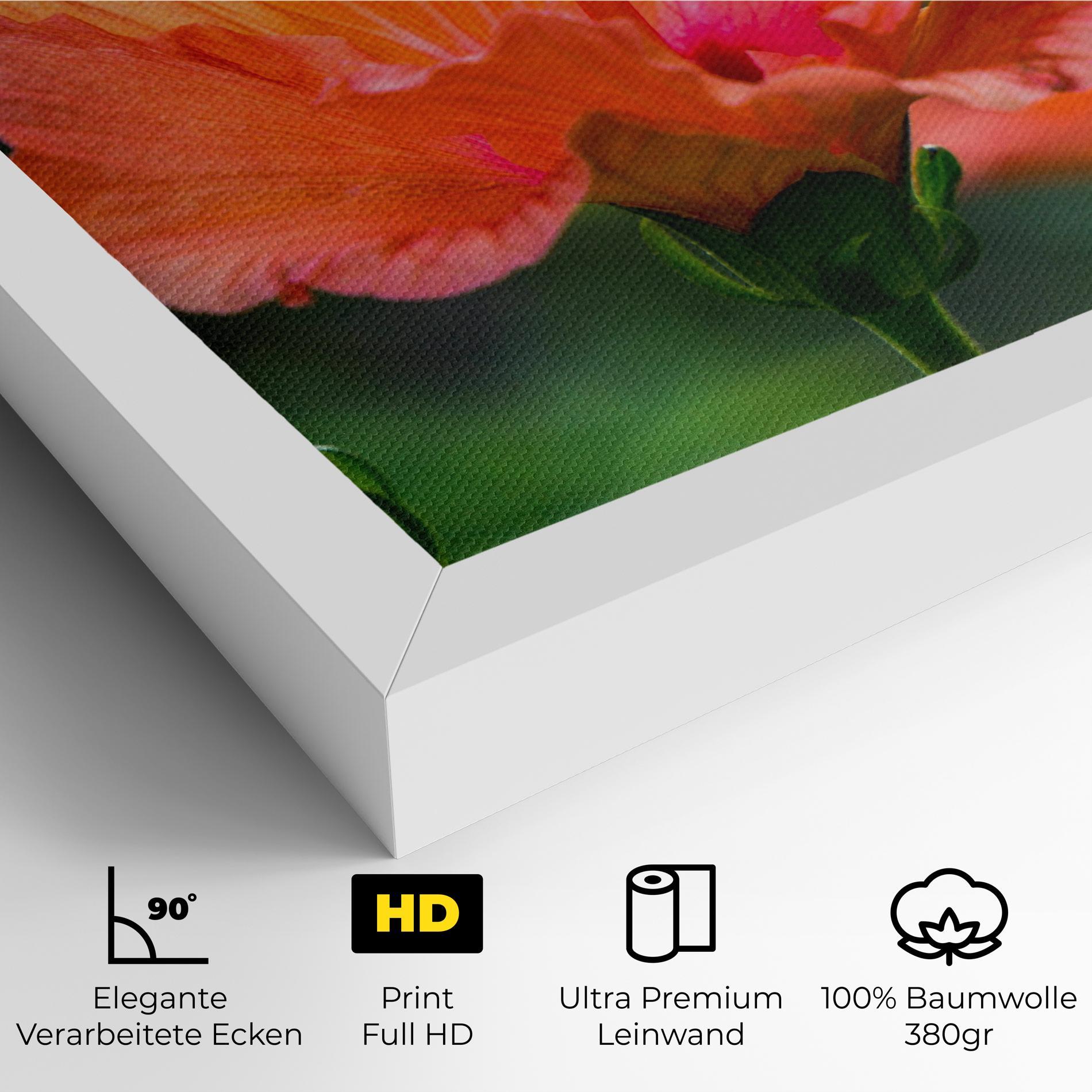 Leinwandbild Orange Wild Flower mockup 4