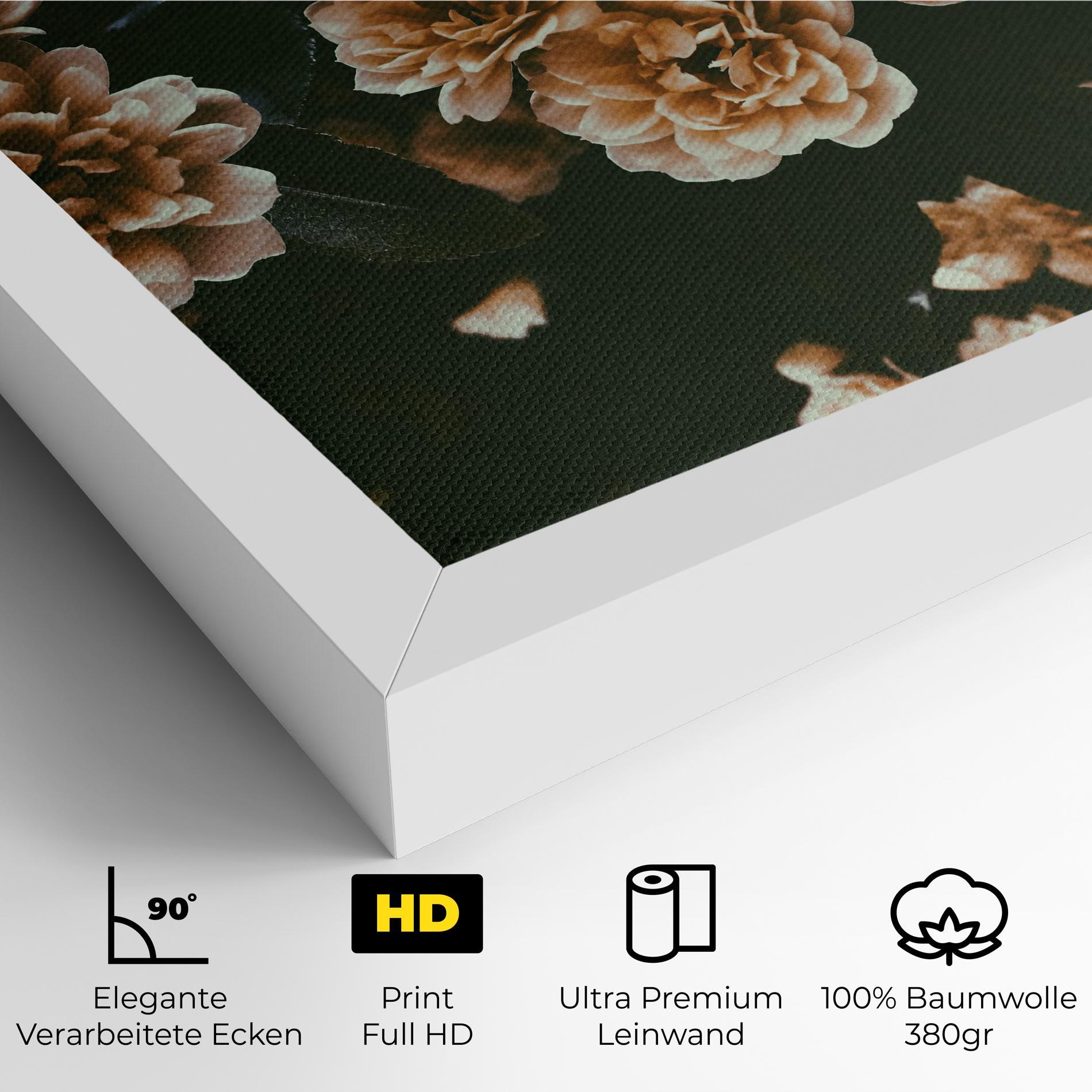 Leinwandbild Wild Cream Flower mockup 4