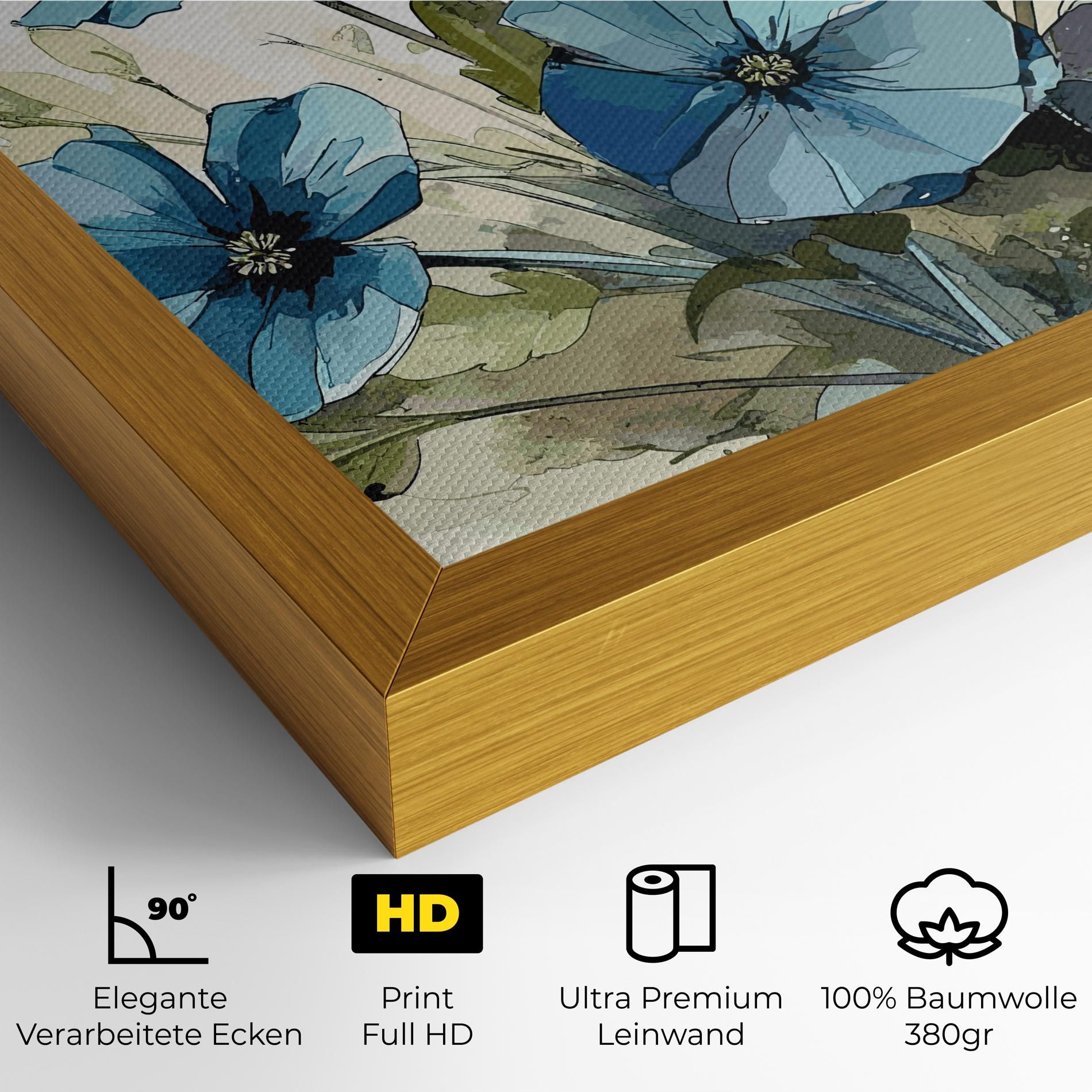 Blue Wild Plant mockup 4