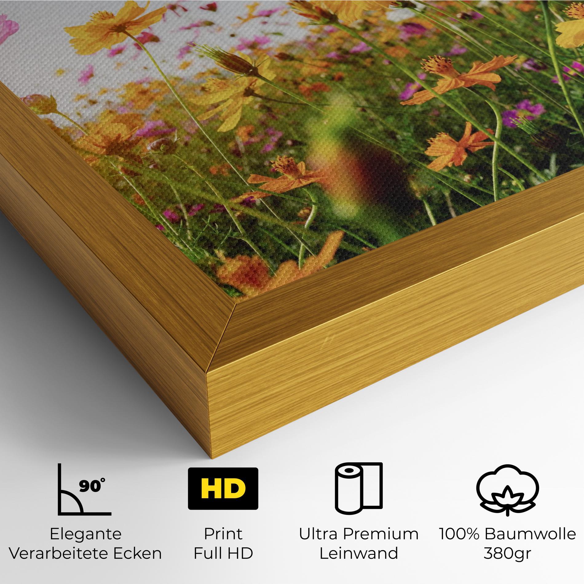 Leinwandbild Cosmos Field Sunset mockup 4