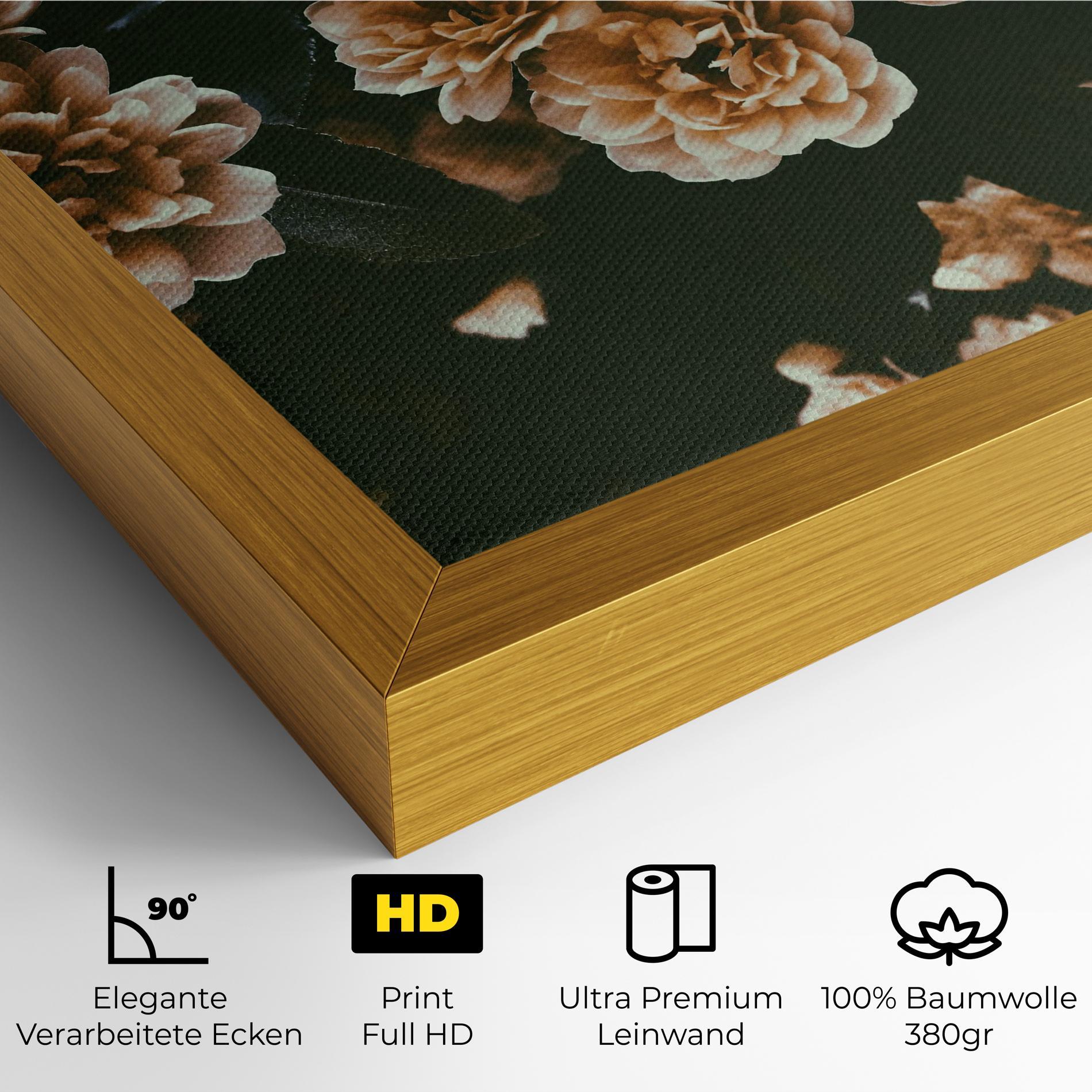 Leinwandbild Wild Cream Flower mockup 4