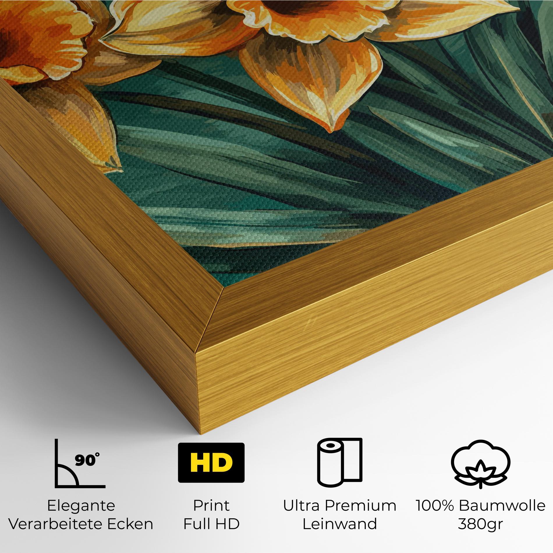 Leinwandbild Yellow Wild Flower mockup 4