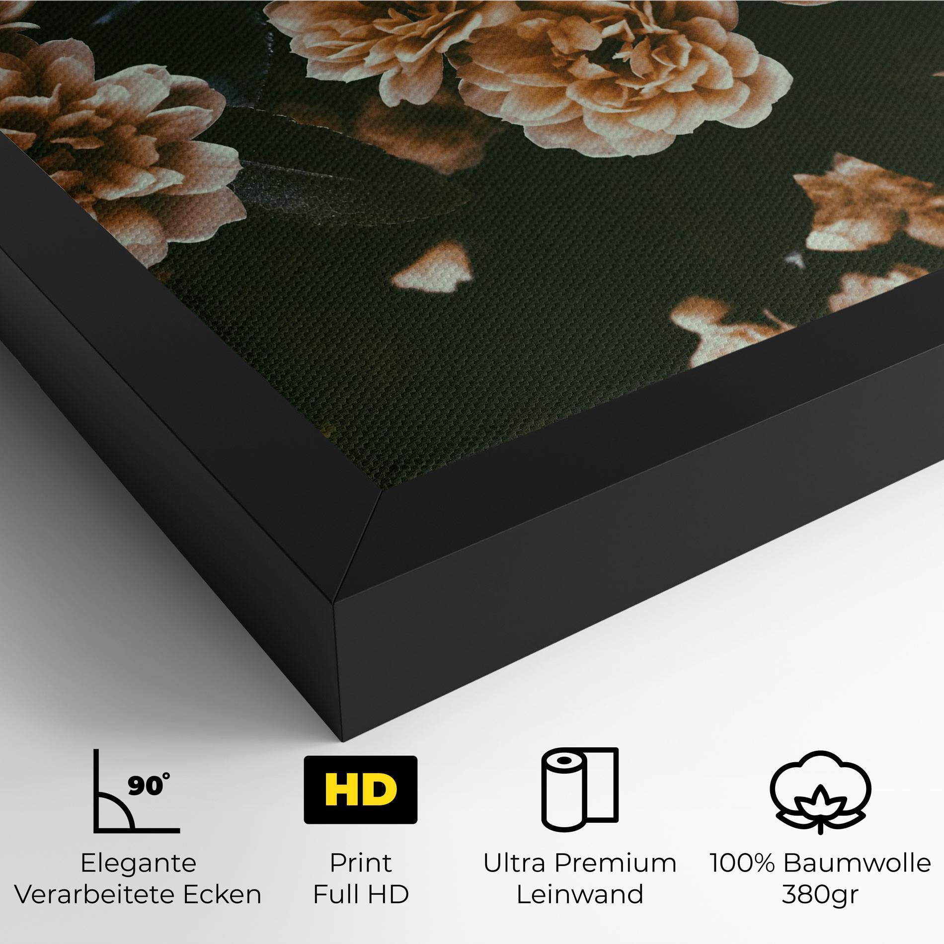 Leinwandbild Wild Cream Flower mockup 4