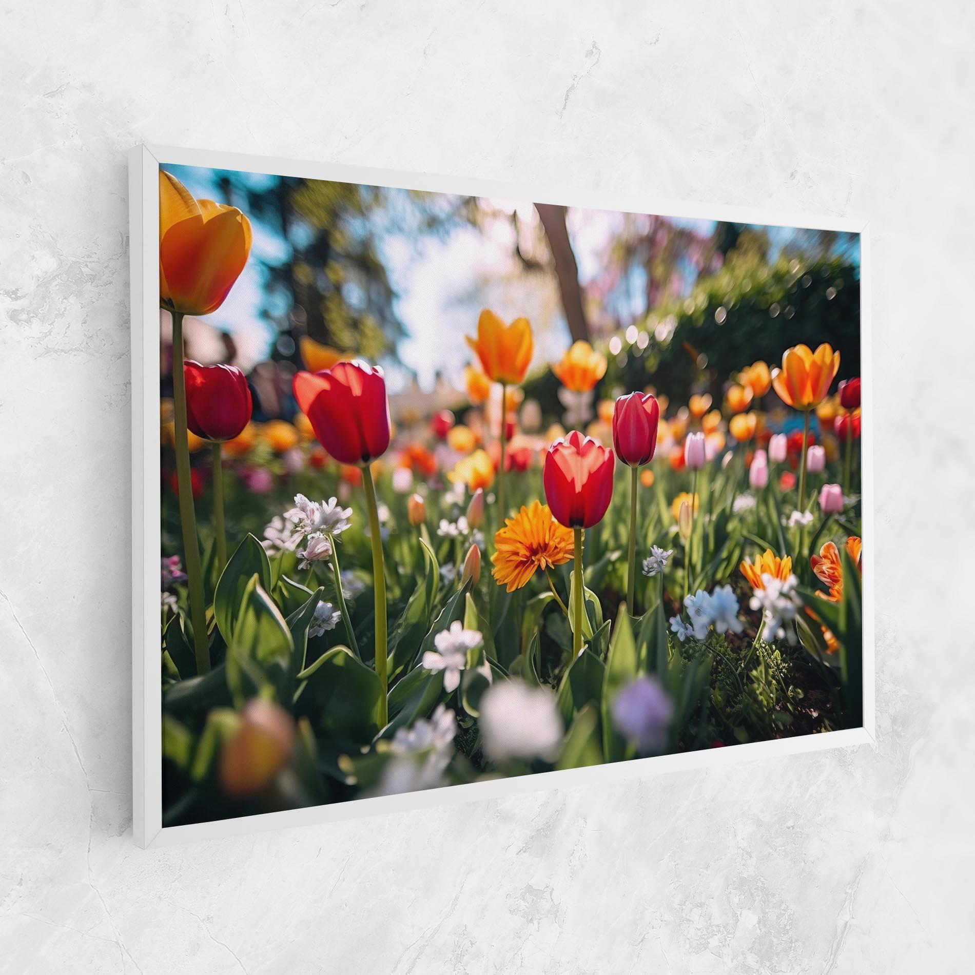 Leinwandbild Garden Tulips Mix mockup 1