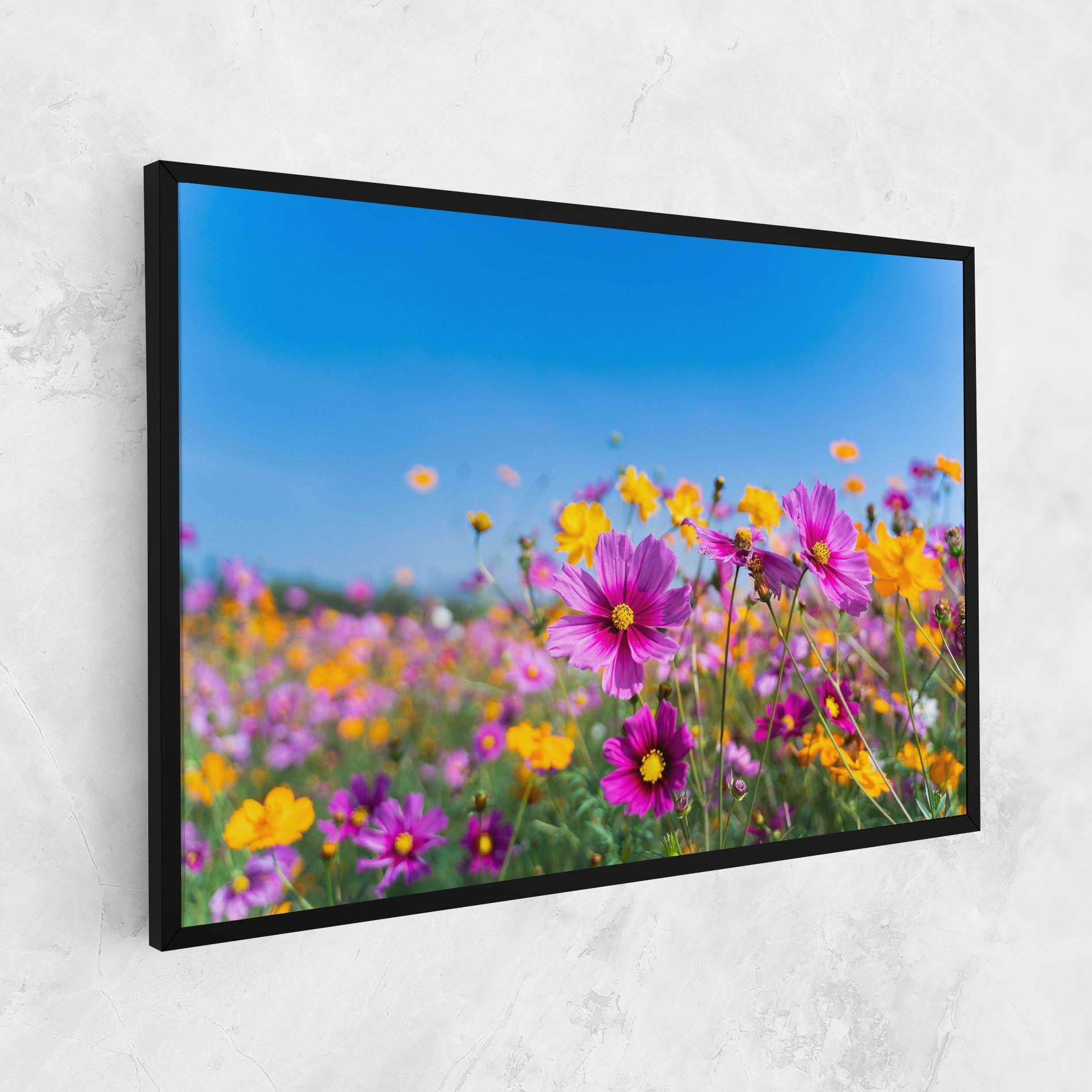 Leinwandbild Cosmos Flowers Grassland mockup 1