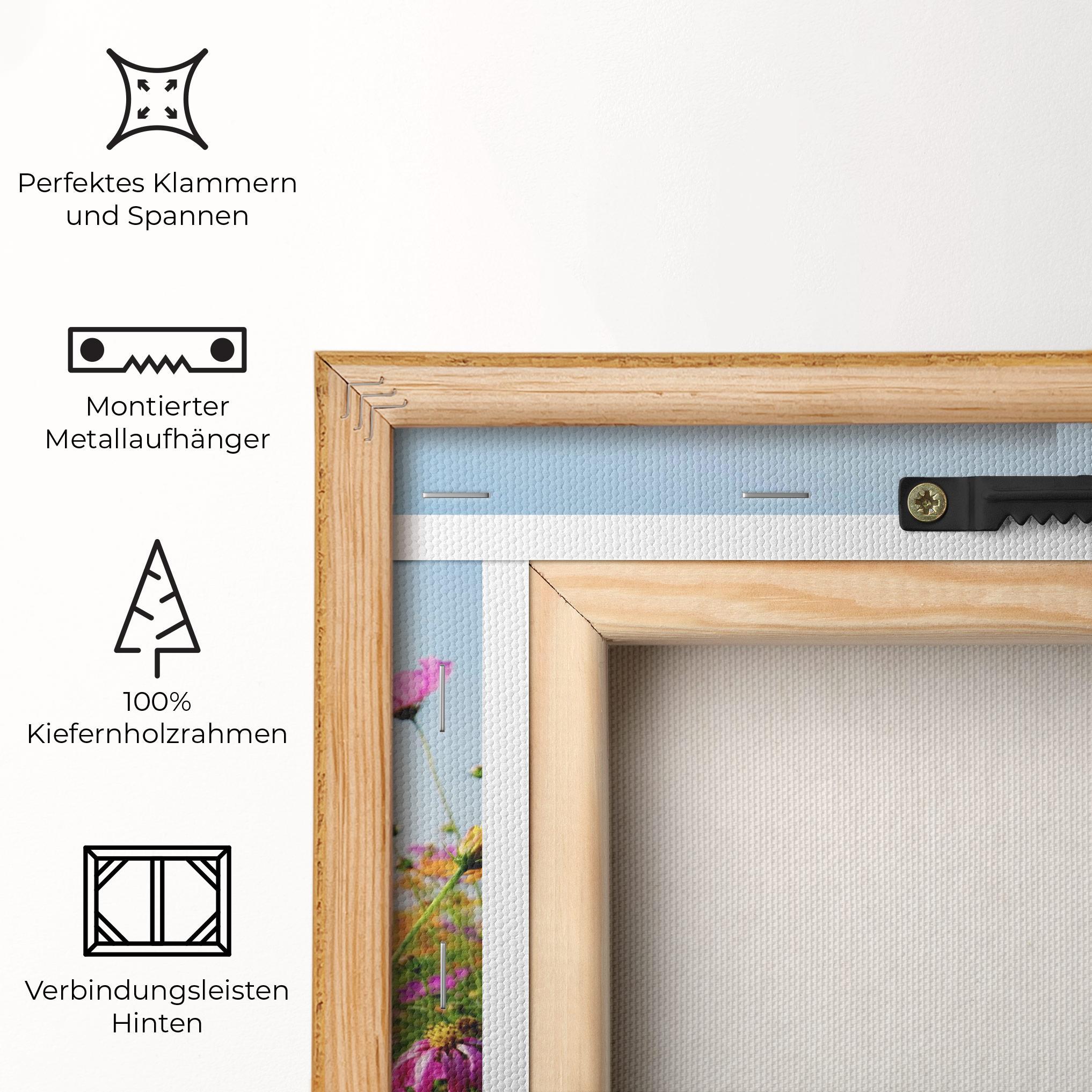 Leinwandbild Cosmos Field Sunset mockup 5