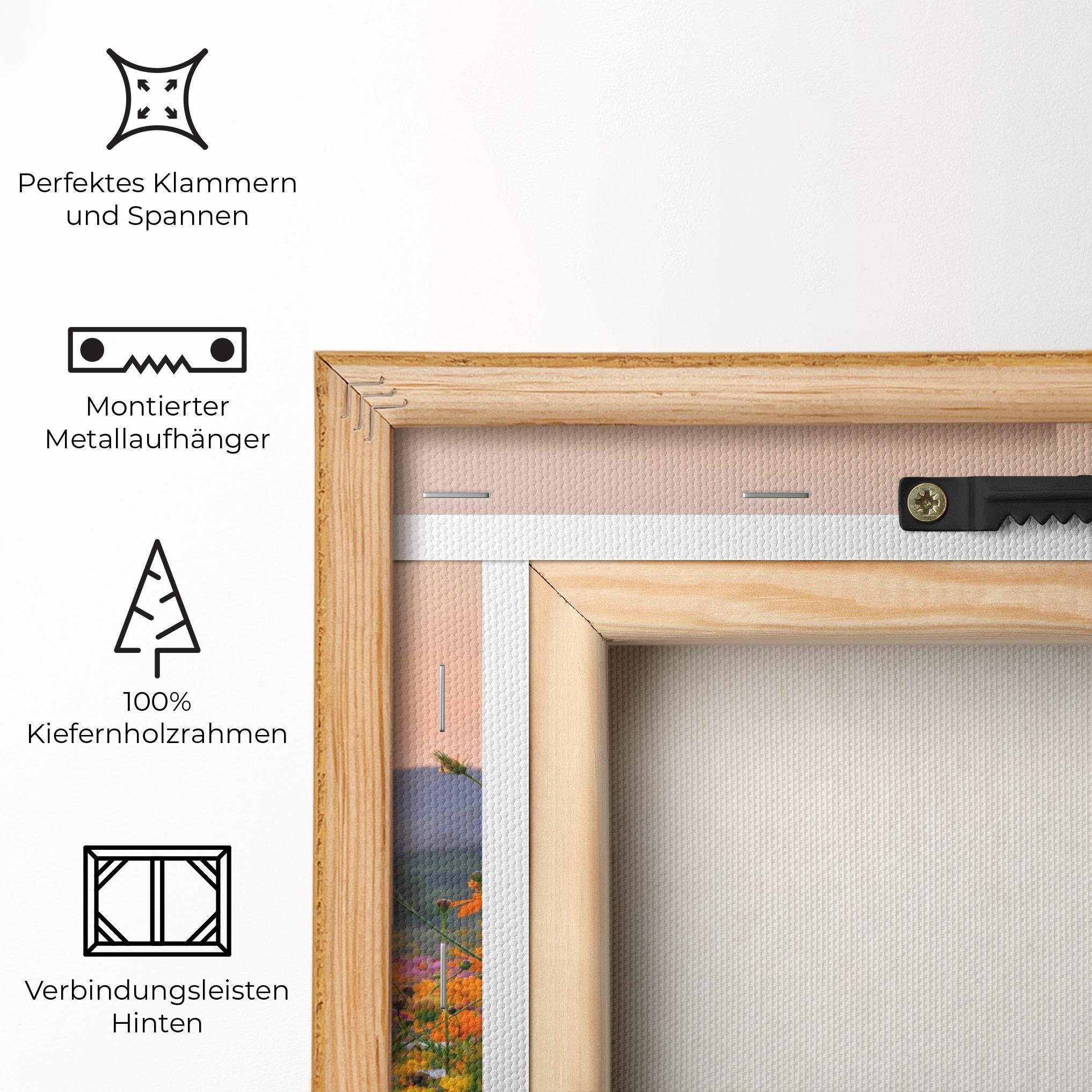 Leinwandbild Sunset Mountain Flowerf mockup 5