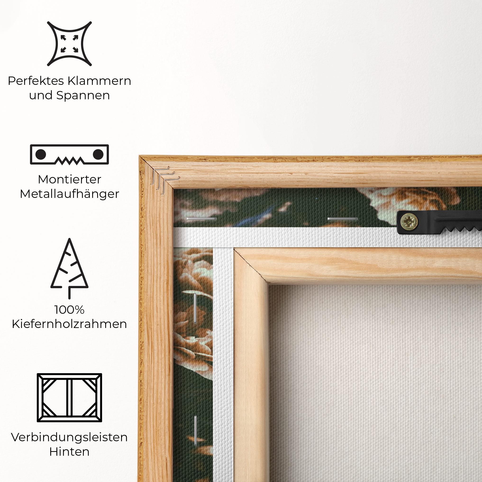 Leinwandbild Wild Cream Flower mockup 5