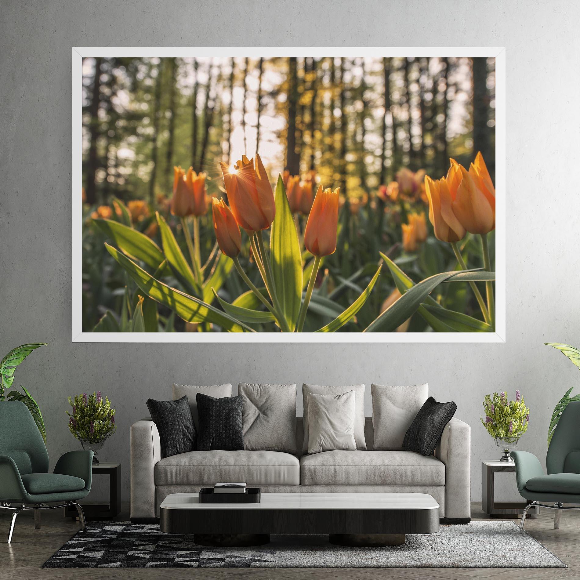 Leinwandbild Forest Tulips mockup 7