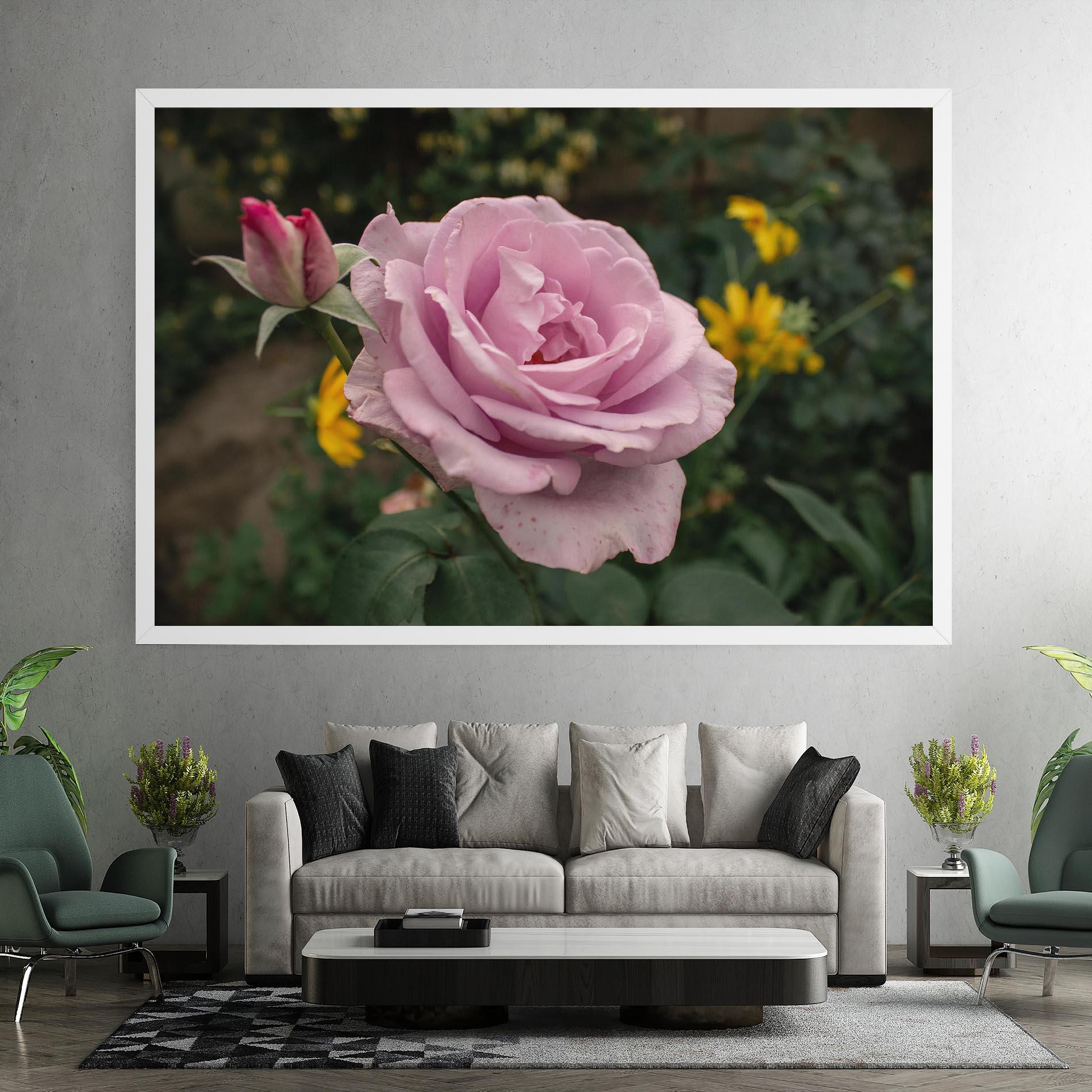 Leinwandbild Garden Pink Rose mockup 7
