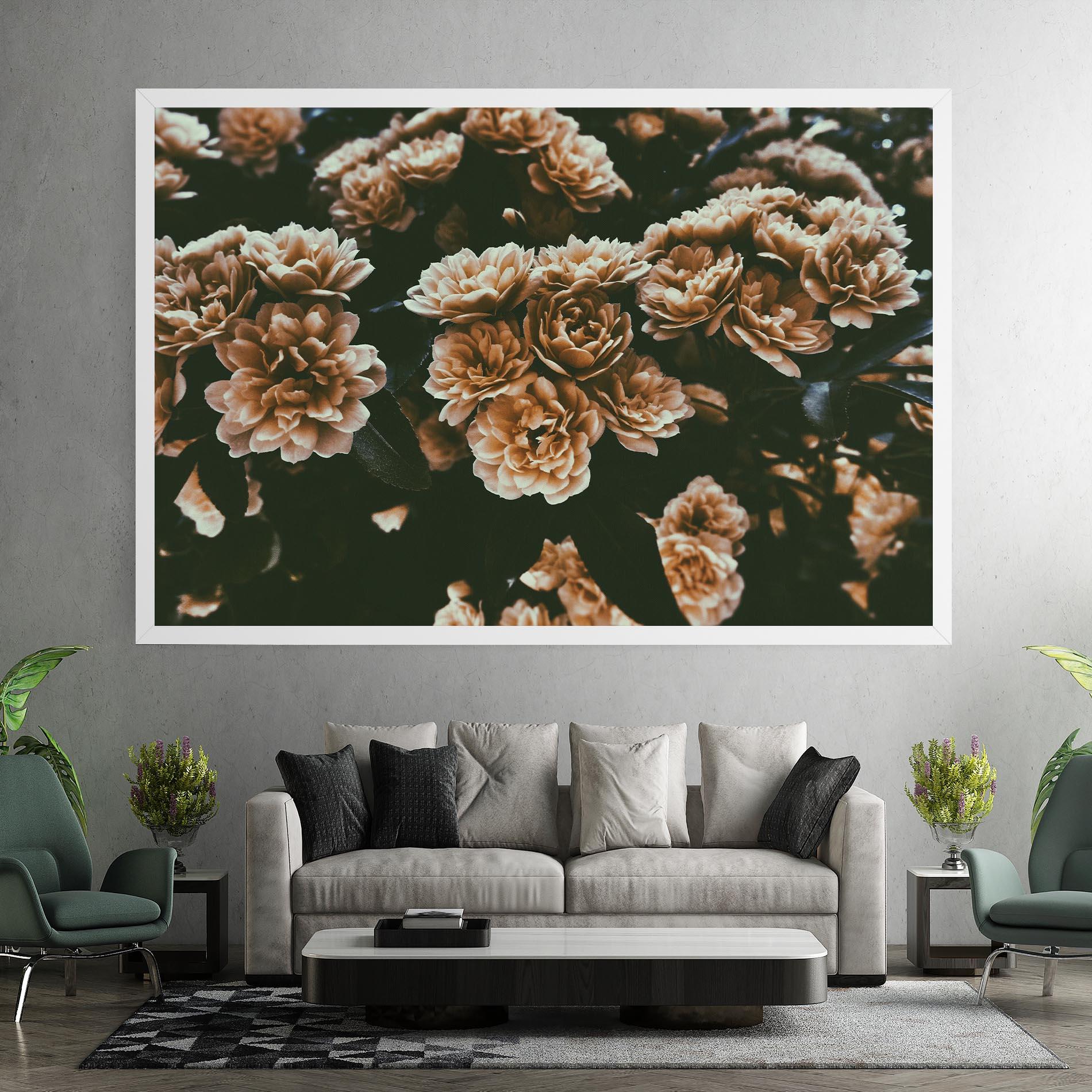 Leinwandbild Wild Cream Flower mockup 7