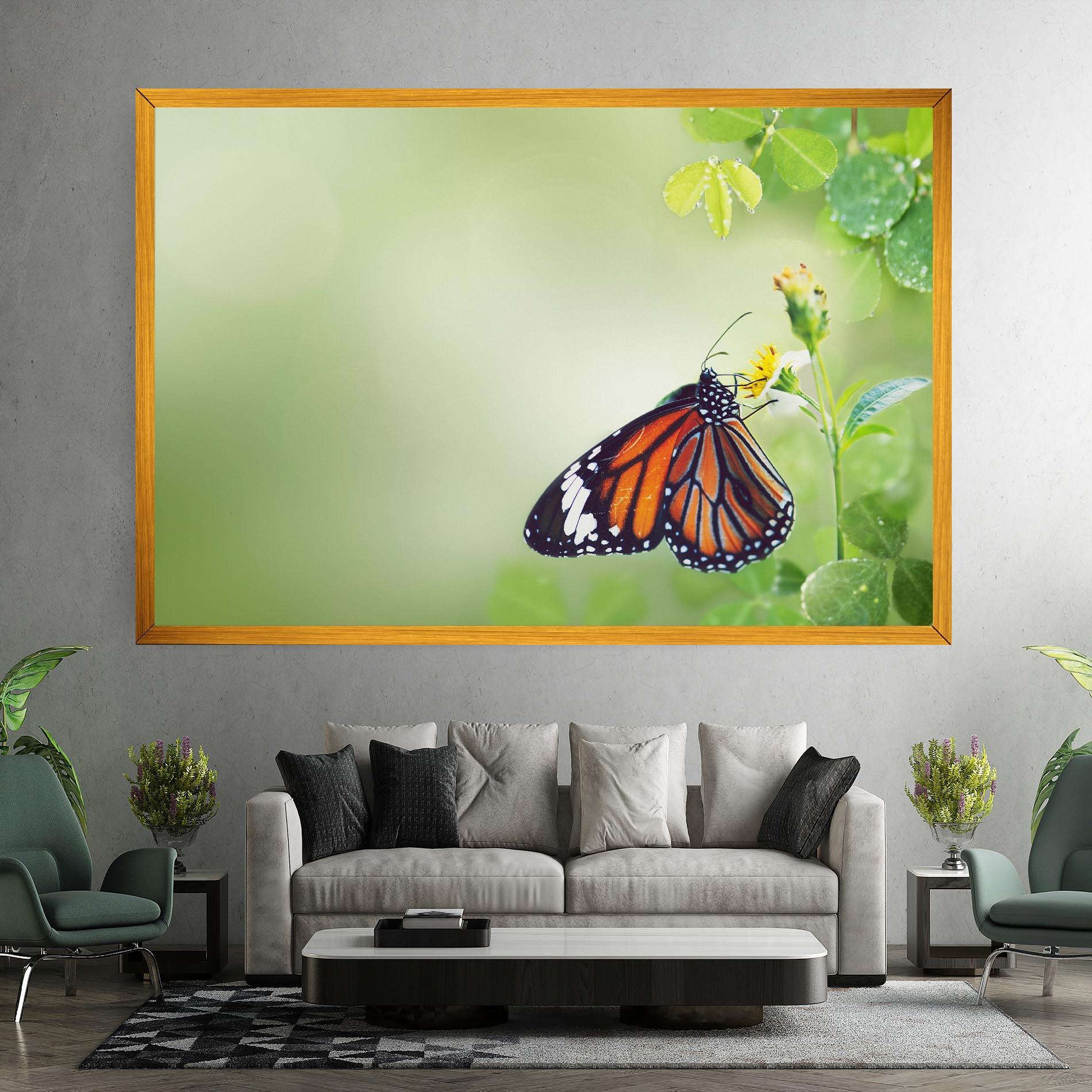 Leinwandbild Butterfly Wild Plant mockup 7