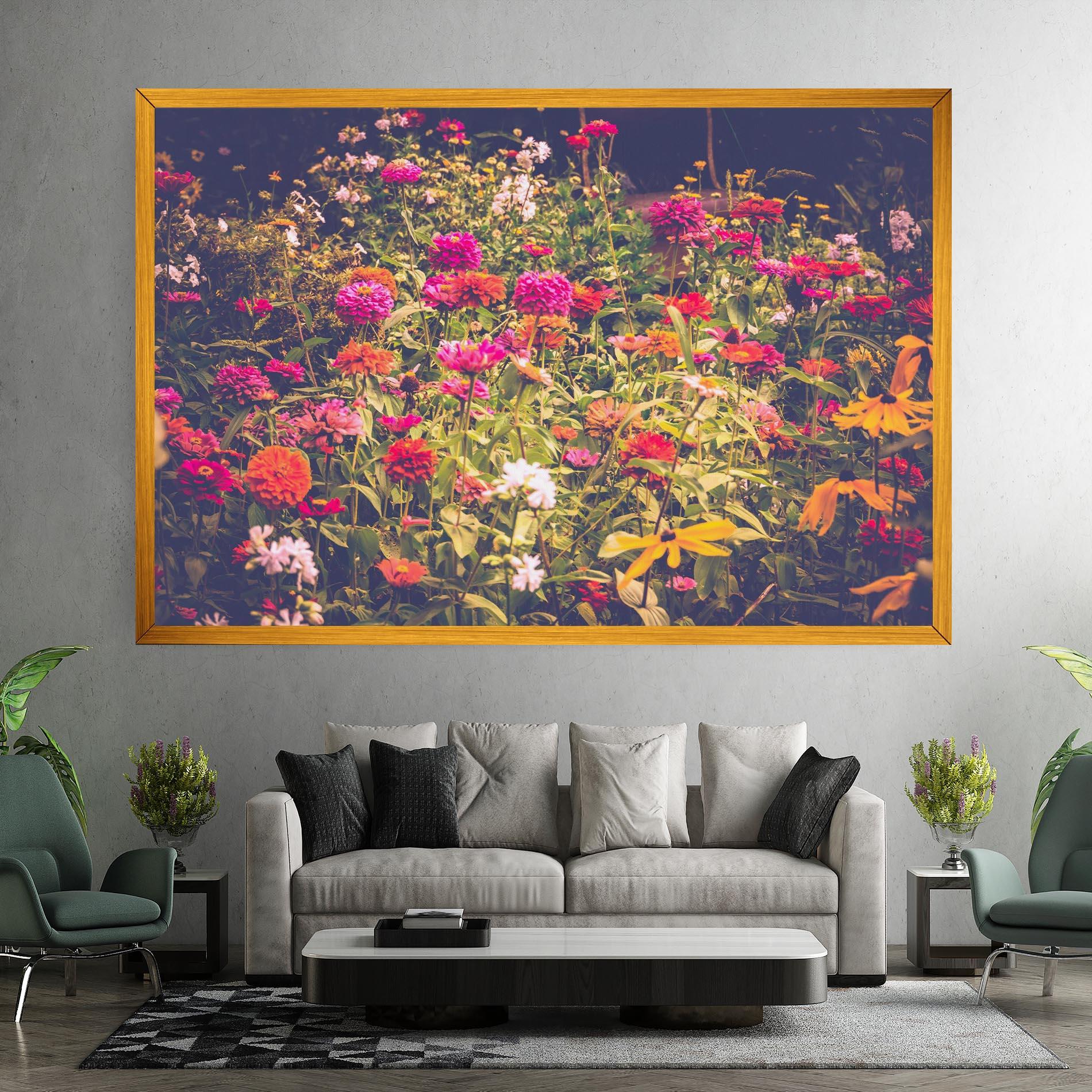 Leinwandbild Colorful Wild Field mockup 7