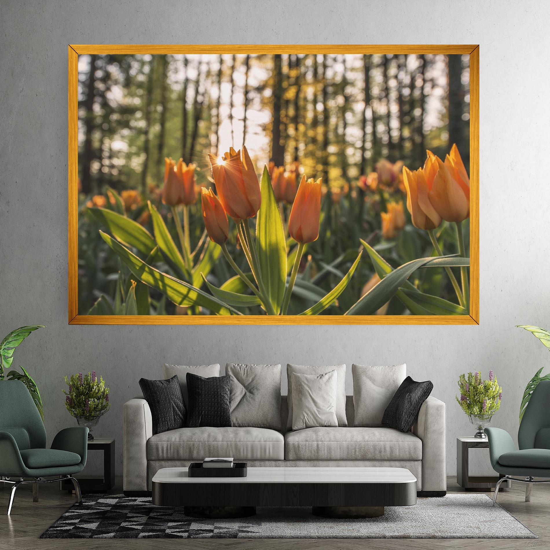 Leinwandbild Forest Tulips mockup 7