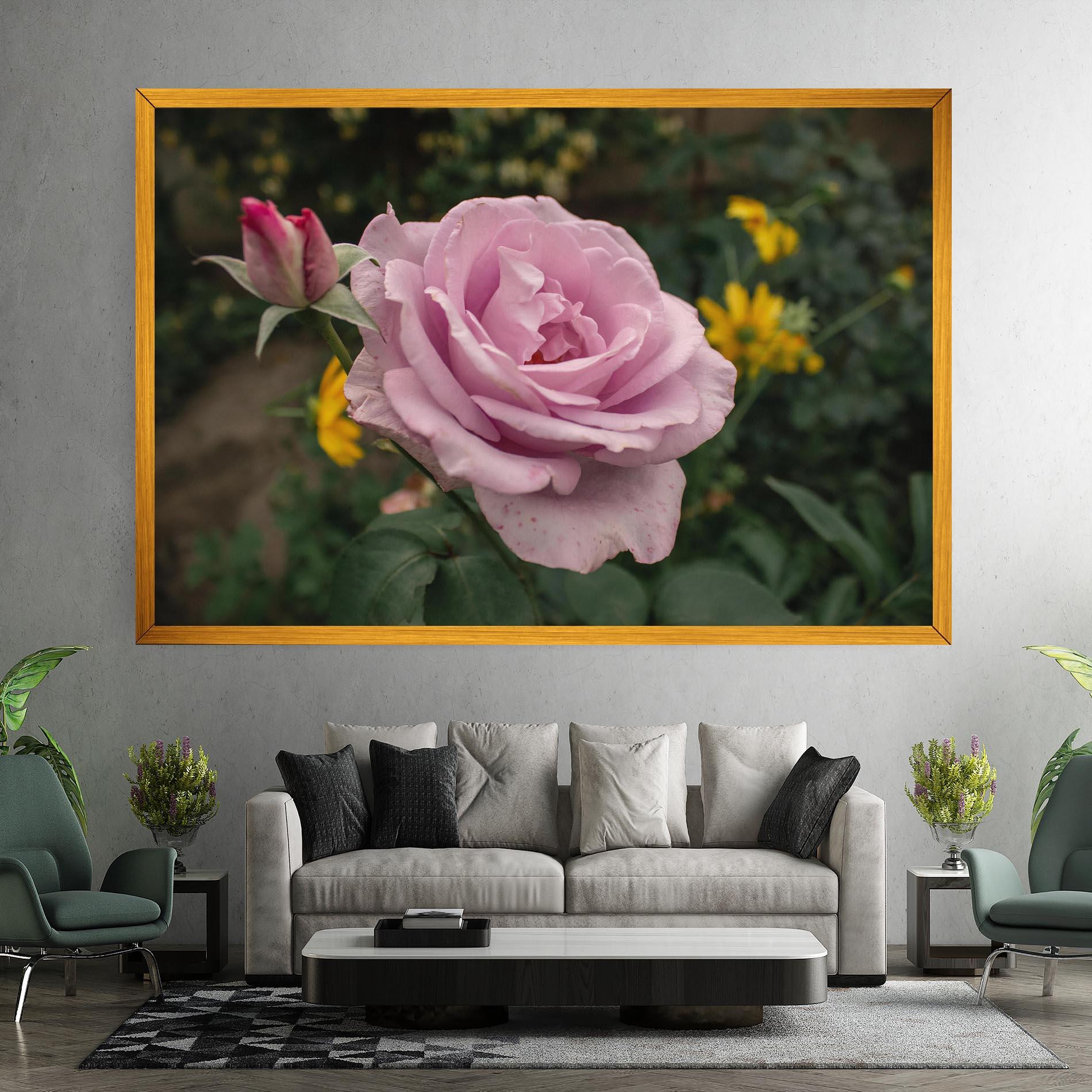 Leinwandbild Garden Pink Rose mockup 7