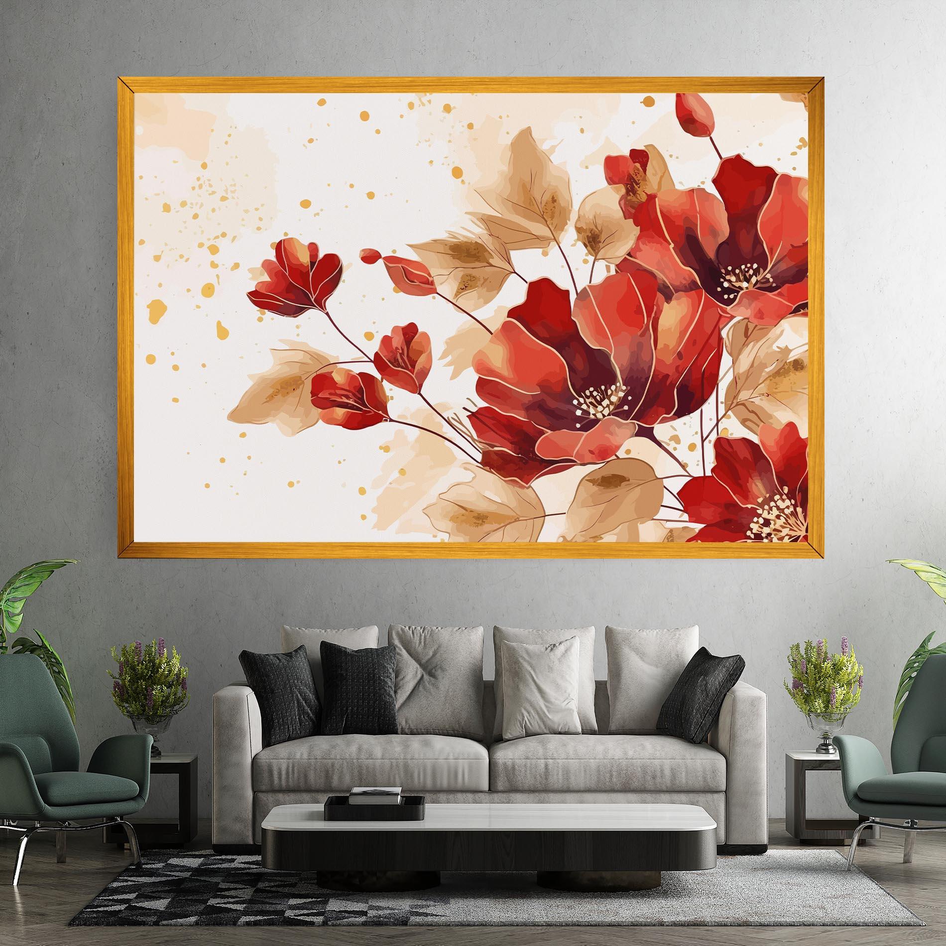 Leinwandbild Red Wild Gold mockup 7