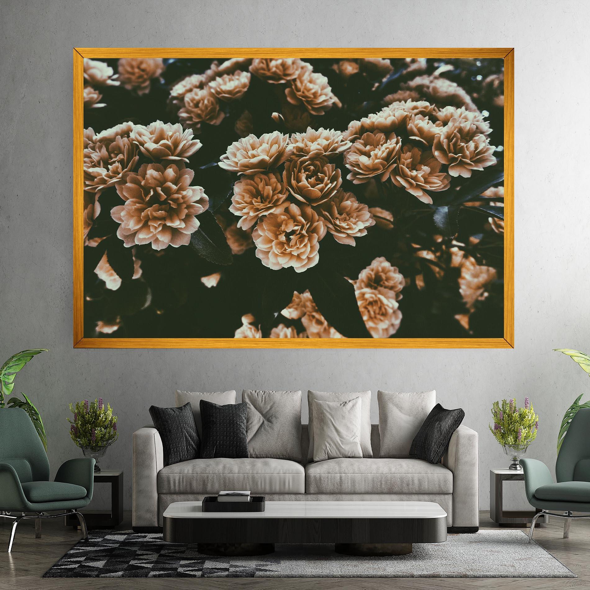 Leinwandbild Wild Cream Flower mockup 7