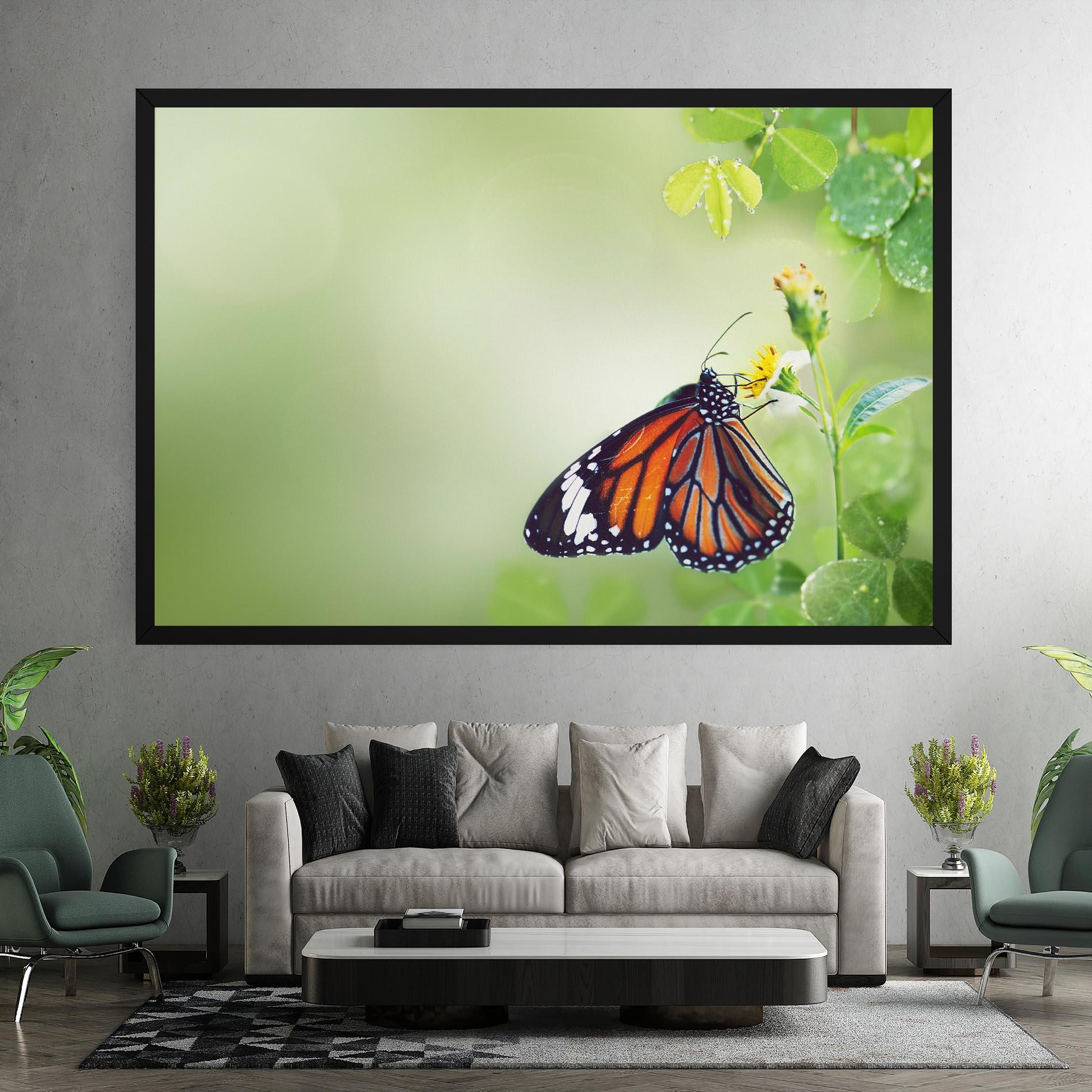 Leinwandbild Butterfly Wild Plant mockup 7