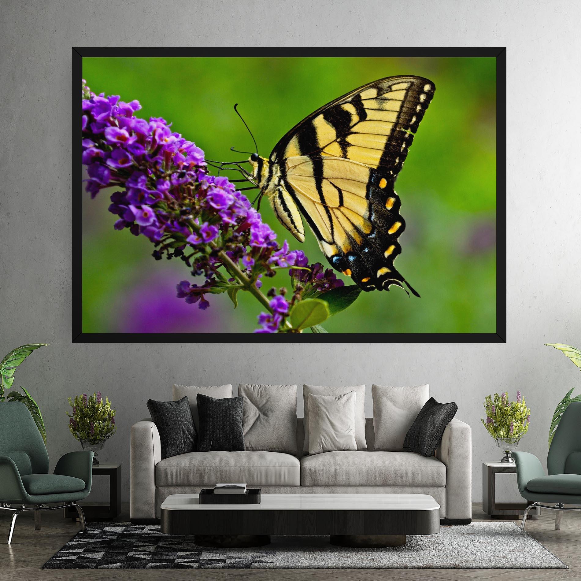 Leinwandbild Cream Wild Butterfly mockup 7