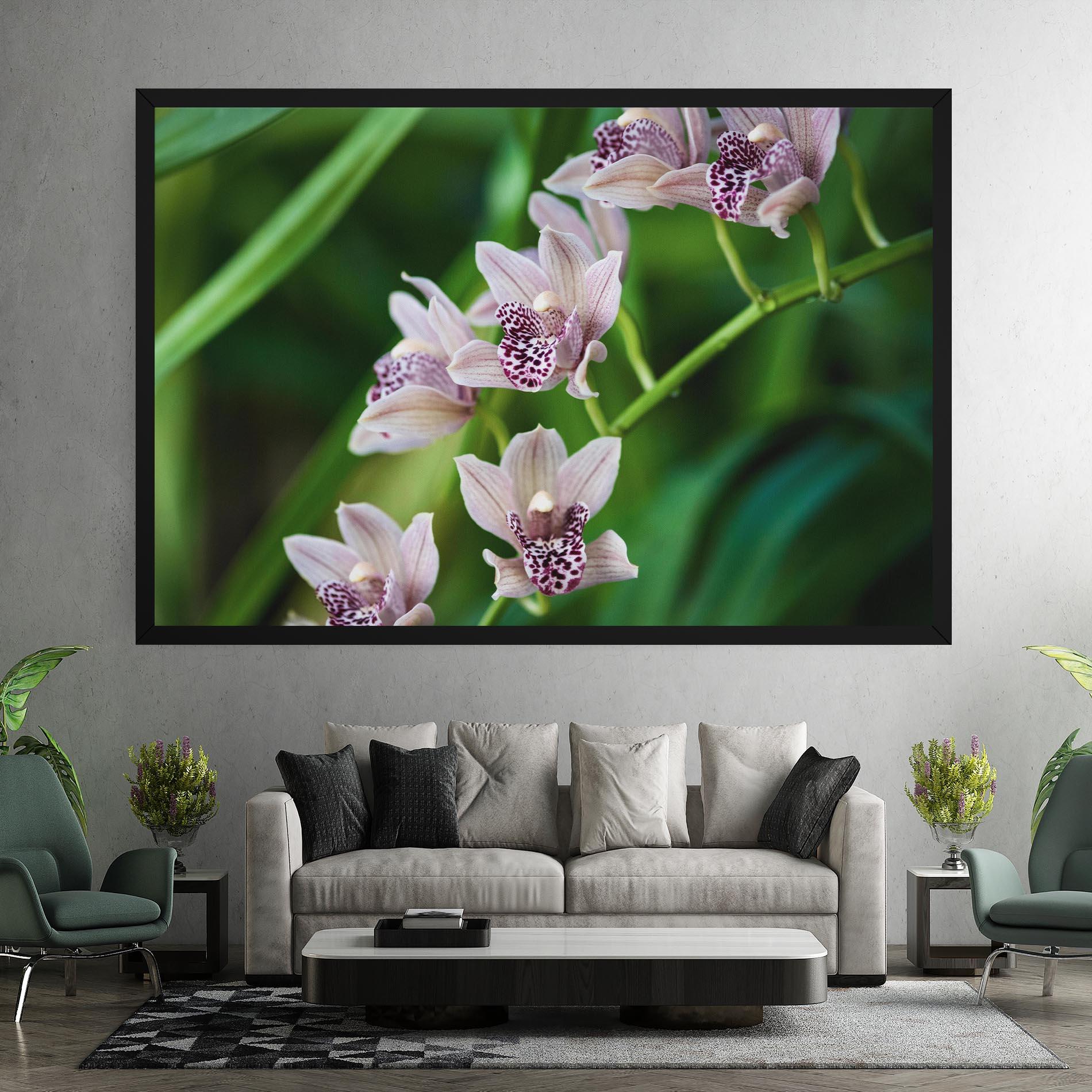 Leinwandbild Cymbidium Orchid mockup 7