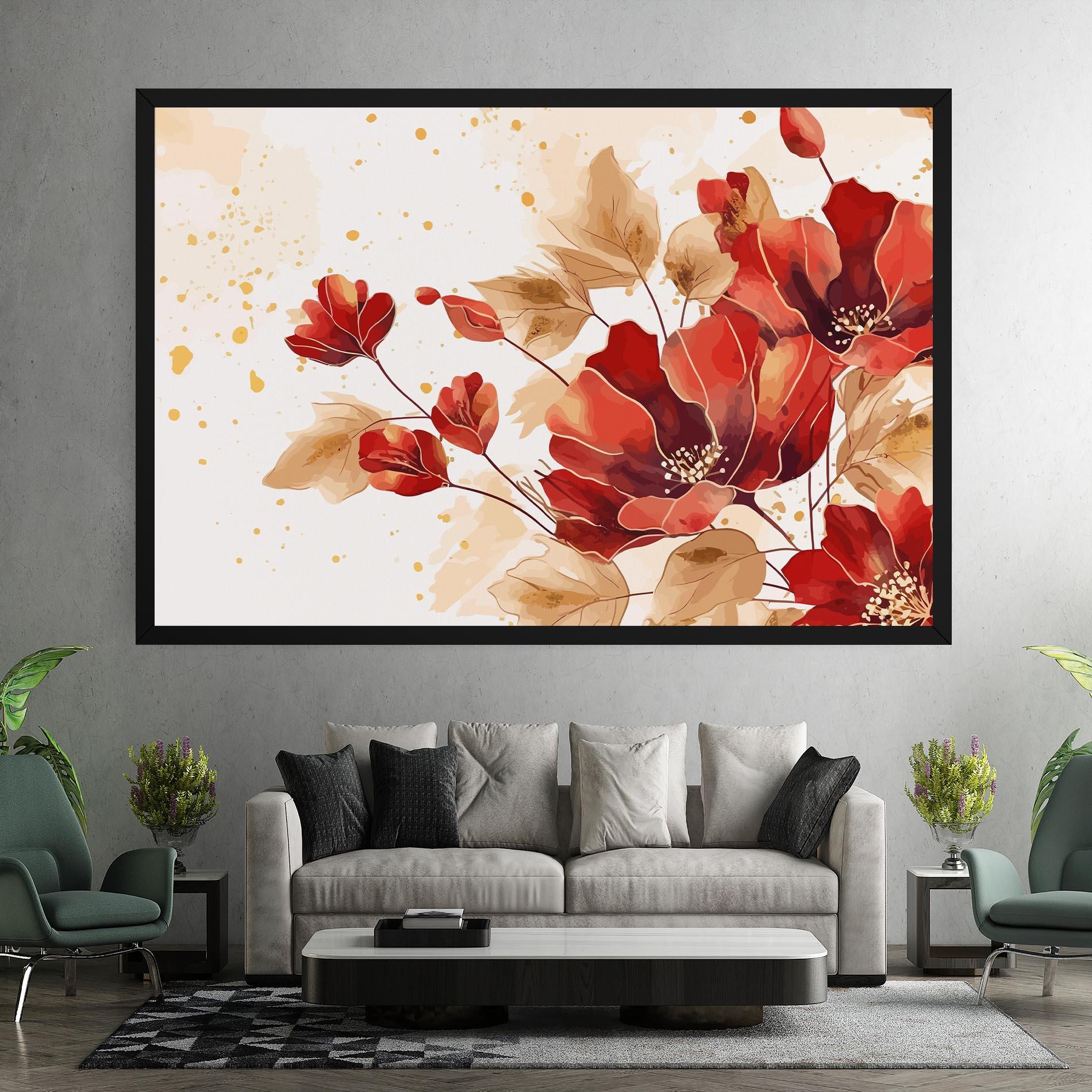 Leinwandbild Red Wild Gold mockup 7