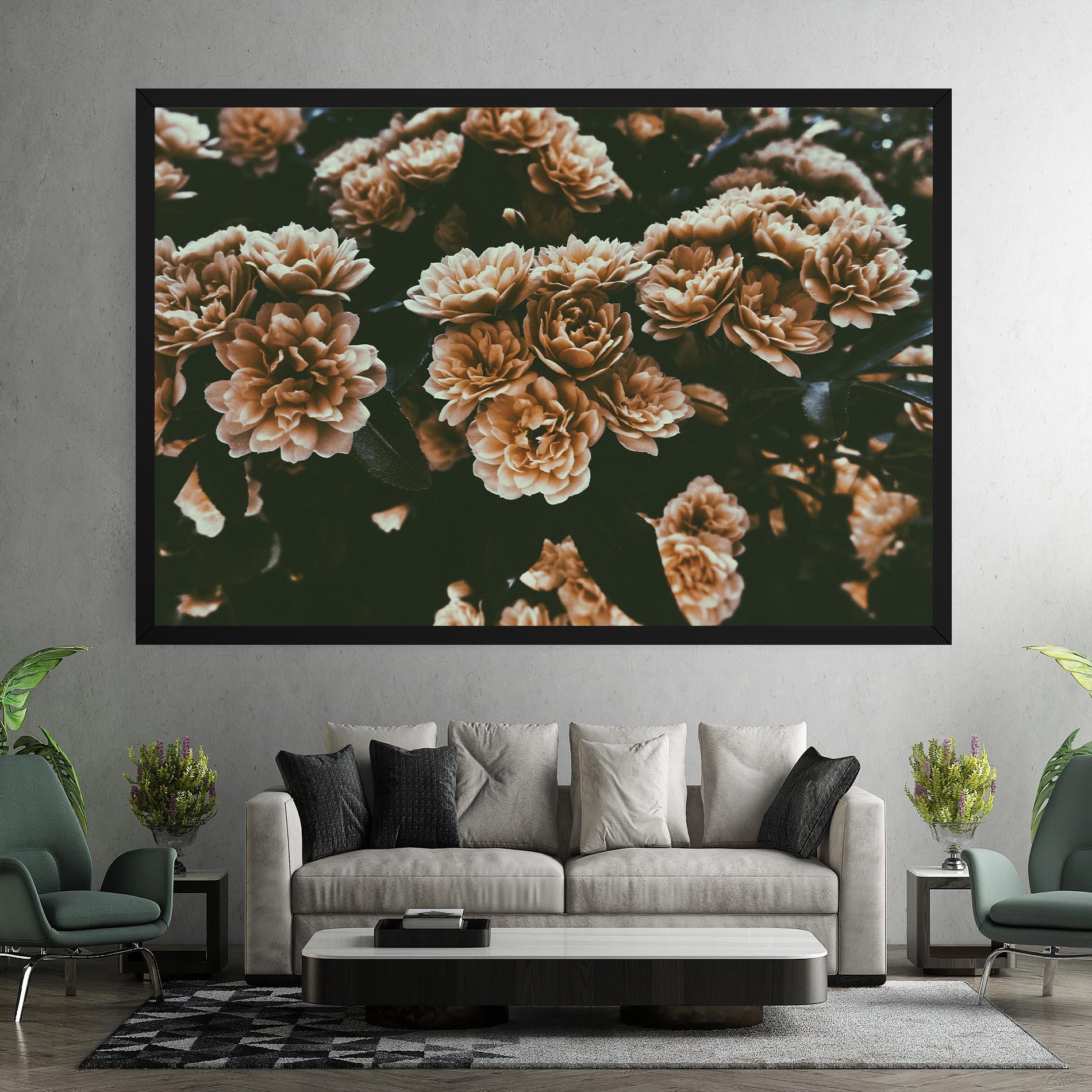 Leinwandbild Wild Cream Flower mockup 7