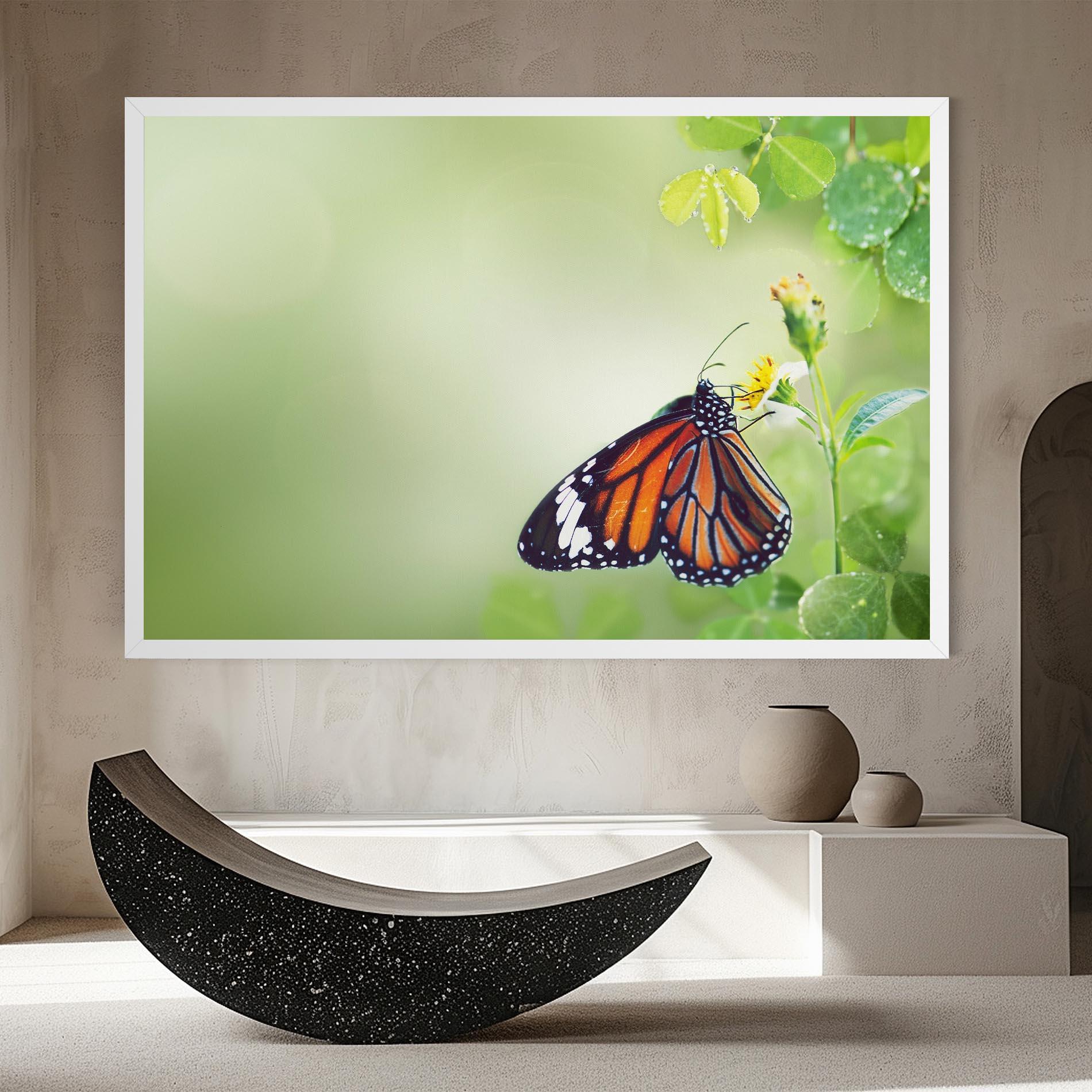 Leinwandbild Butterfly Wild Plant mockup 8