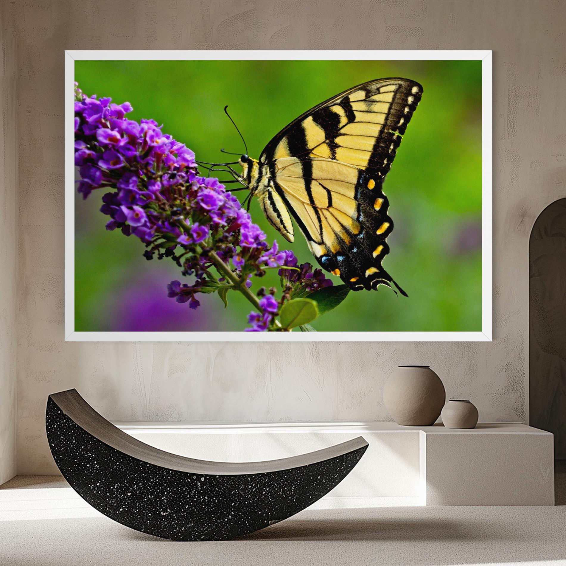 Leinwandbild Cream Wild Butterfly mockup 8