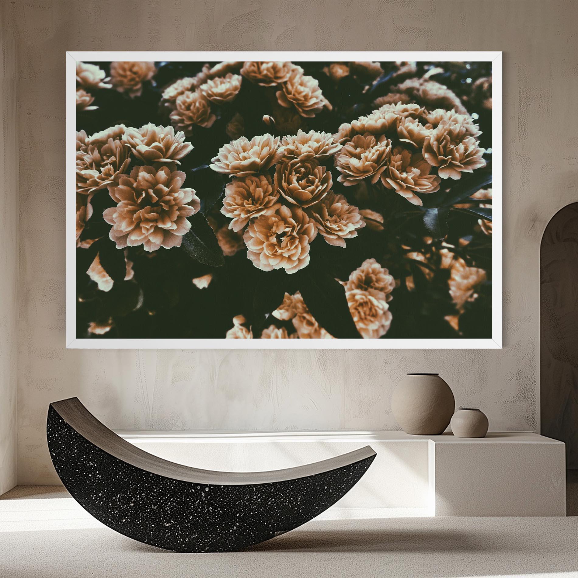 Leinwandbild Wild Cream Flower mockup 8