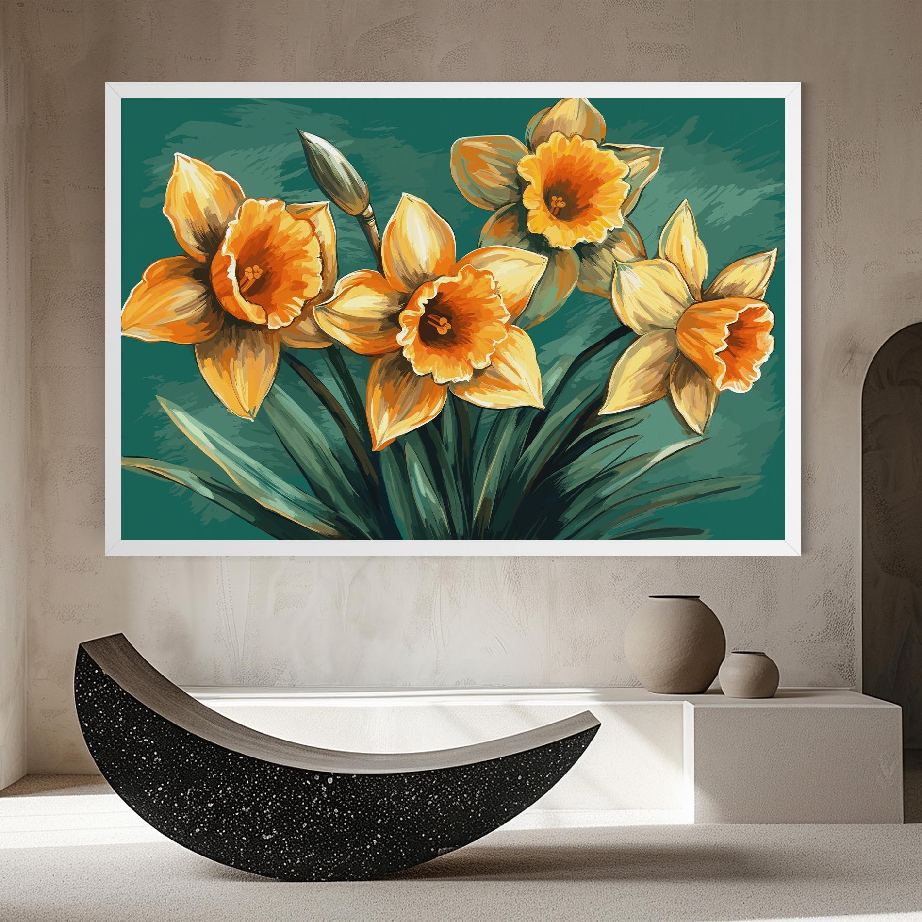 Leinwandbild Yellow Wild Flower mockup 8