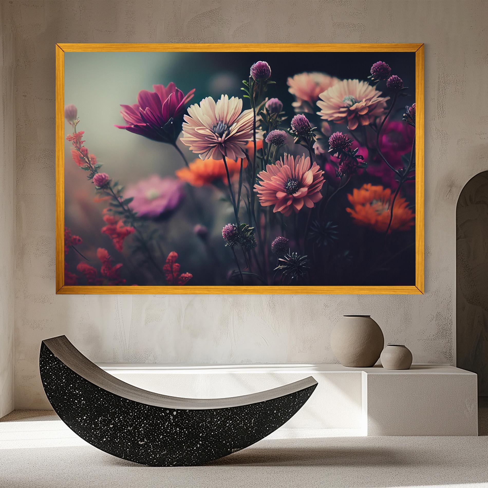 Leinwandbild Beautiful Flower Garden mockup 8