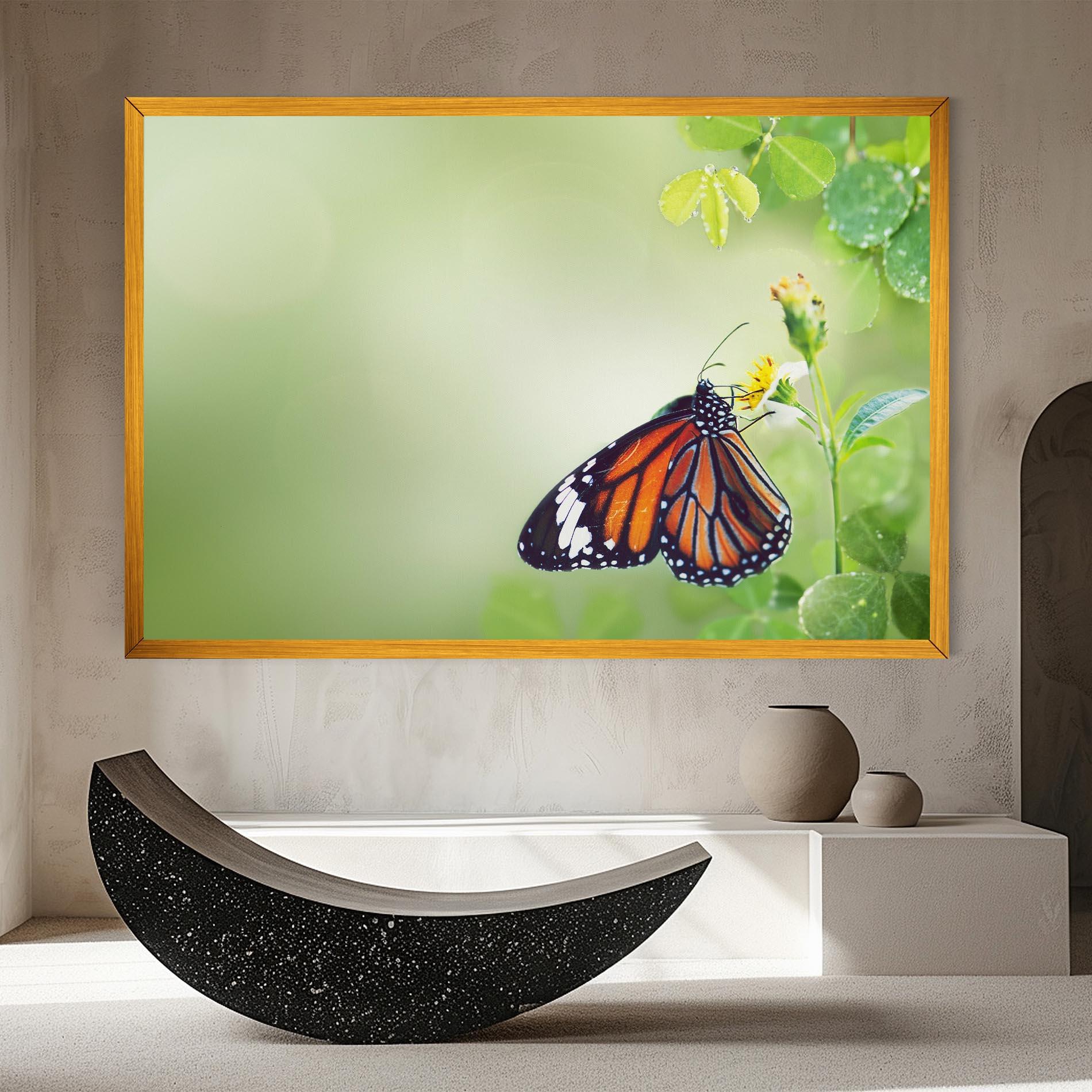 Leinwandbild Butterfly Wild Plant mockup 8