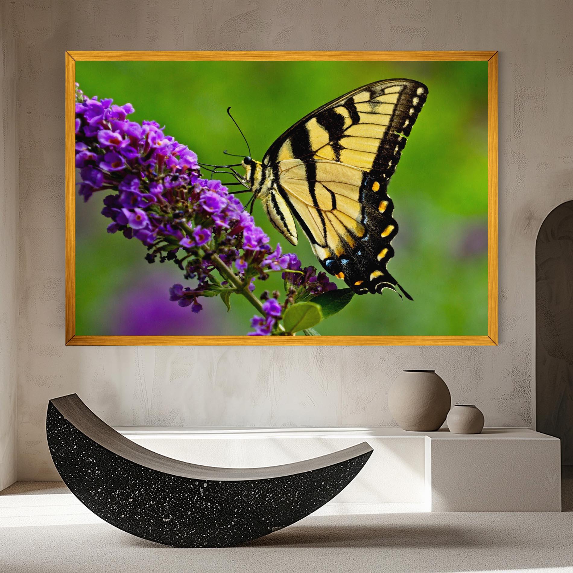 Leinwandbild Cream Wild Butterfly mockup 8