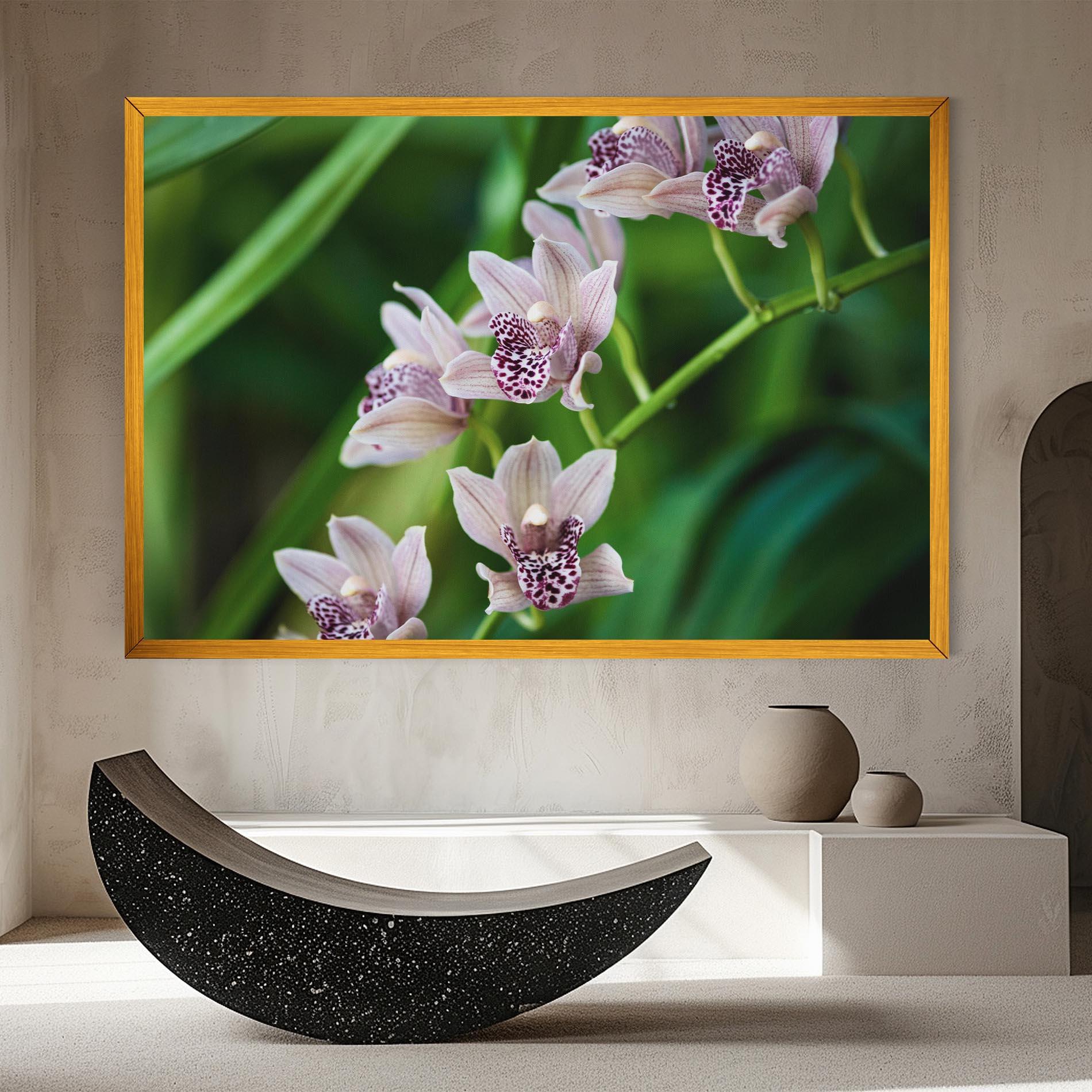 Leinwandbild Cymbidium Orchid mockup 8