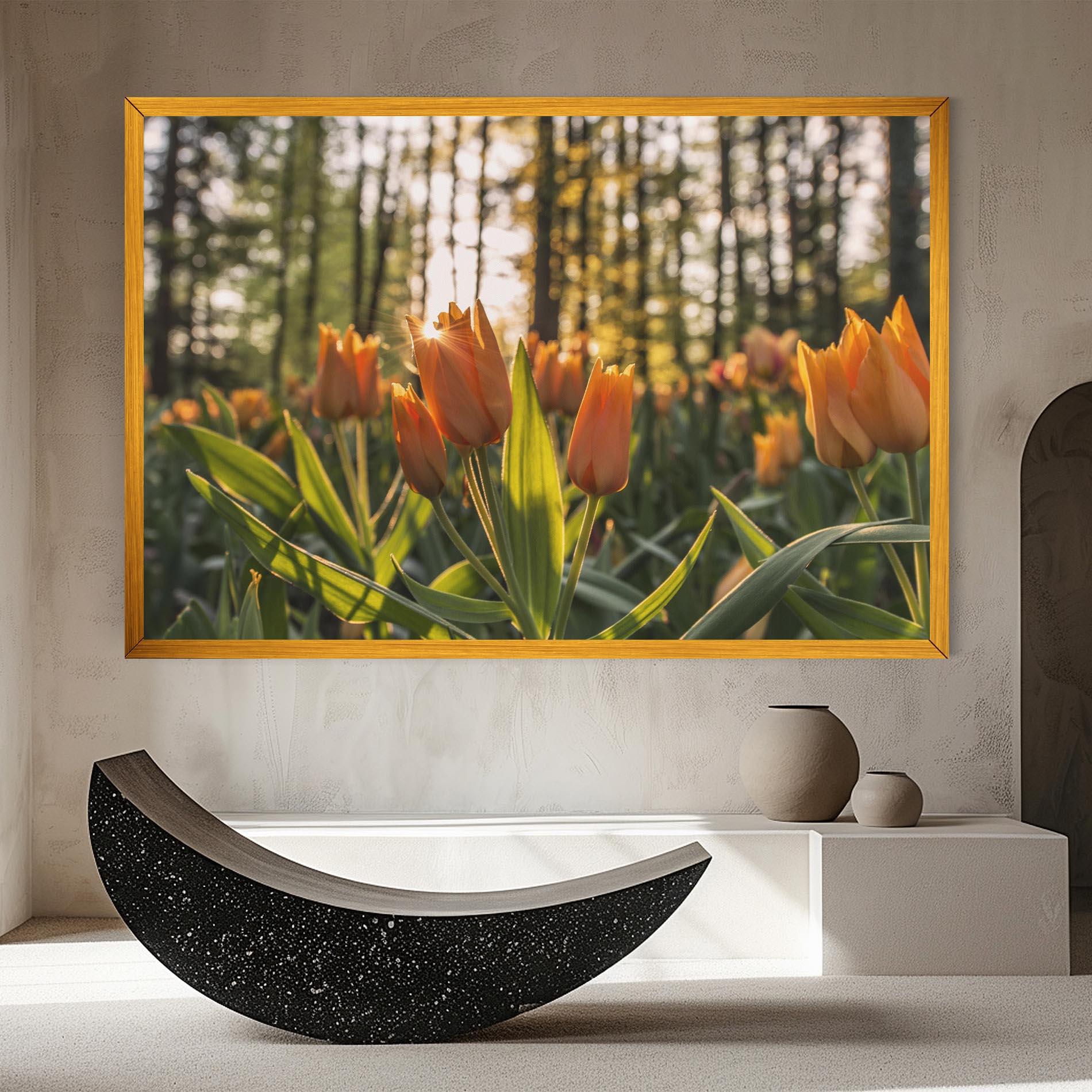 Leinwandbild Forest Tulips mockup 8