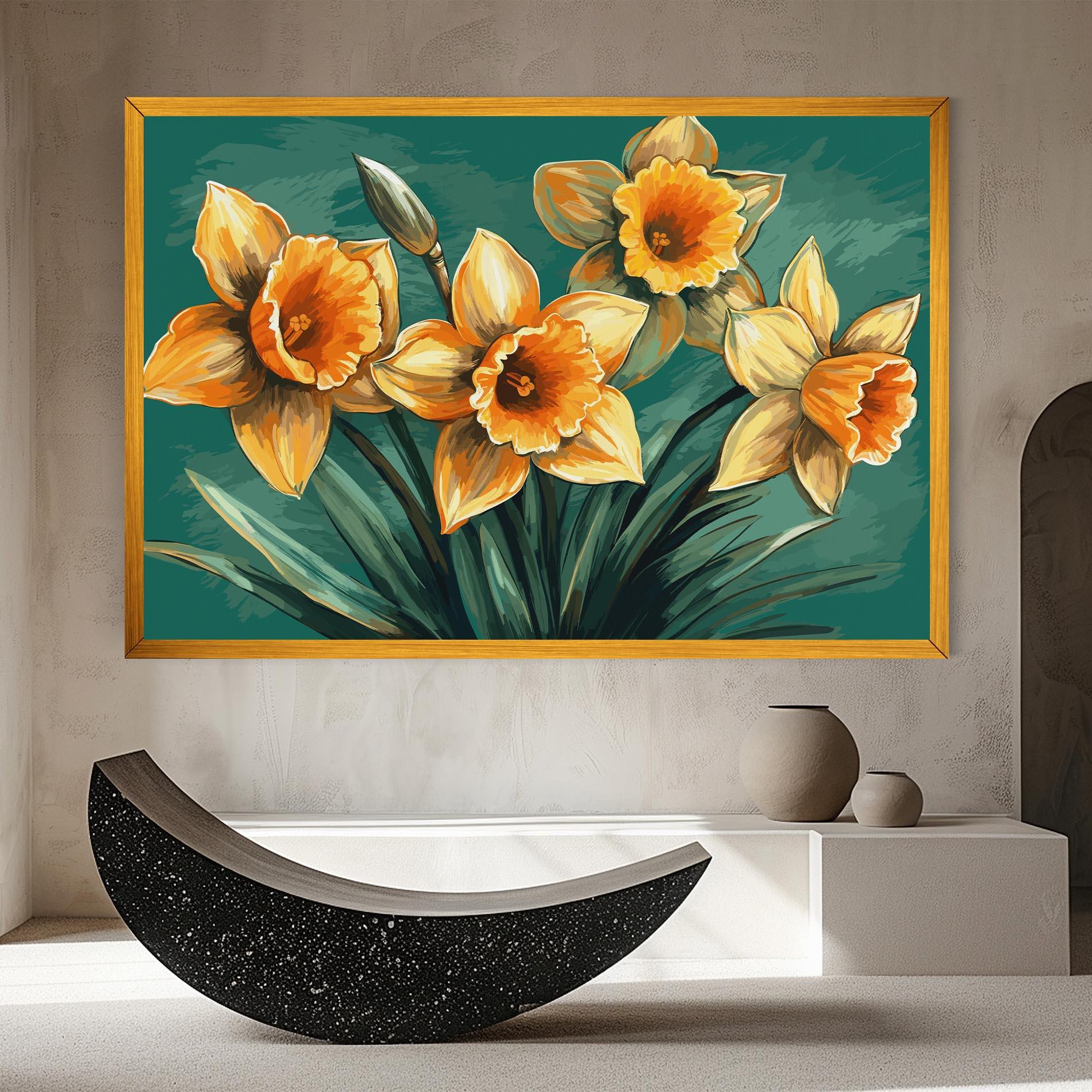 Leinwandbild Yellow Wild Flower mockup 8