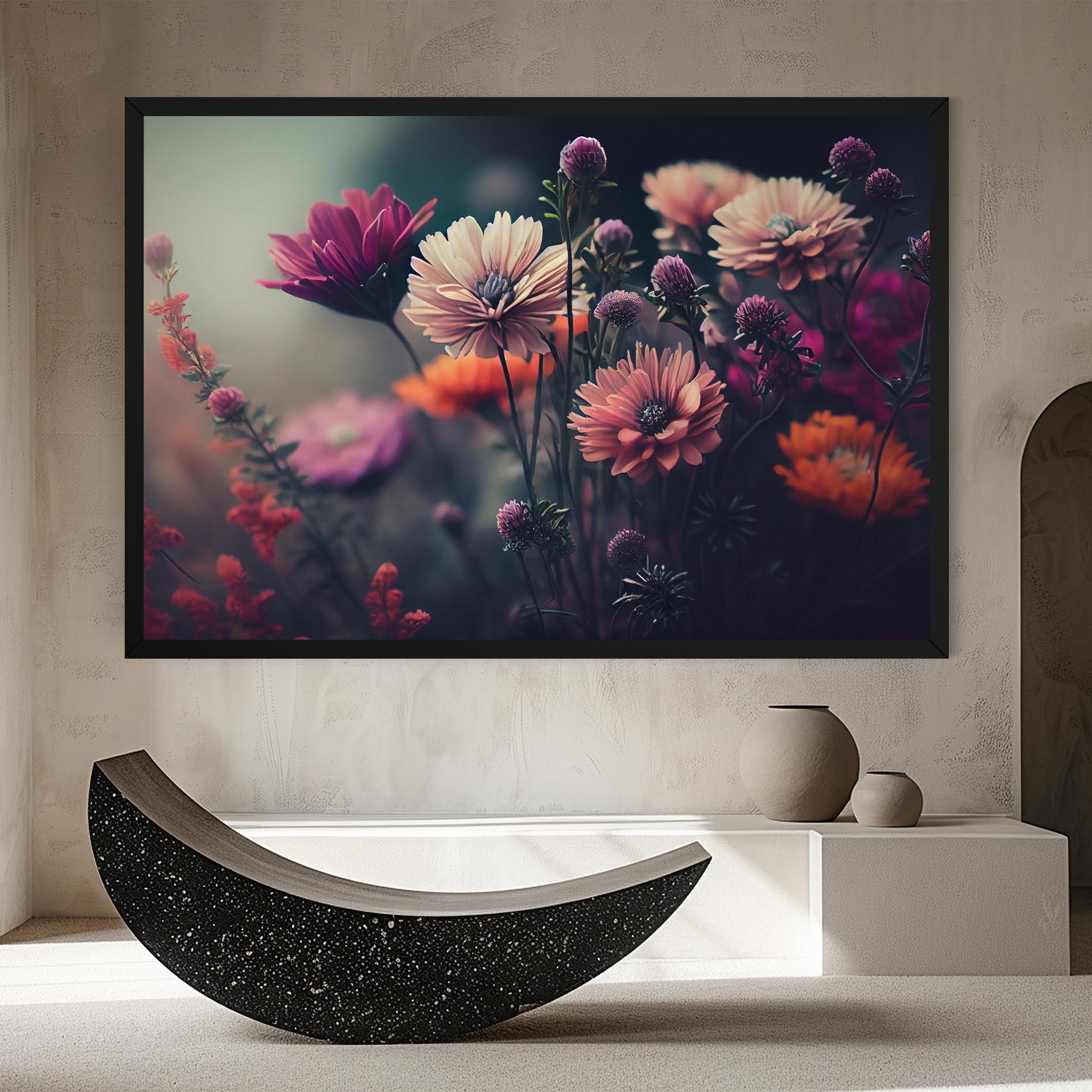 Leinwandbild Beautiful Flower Garden mockup 8