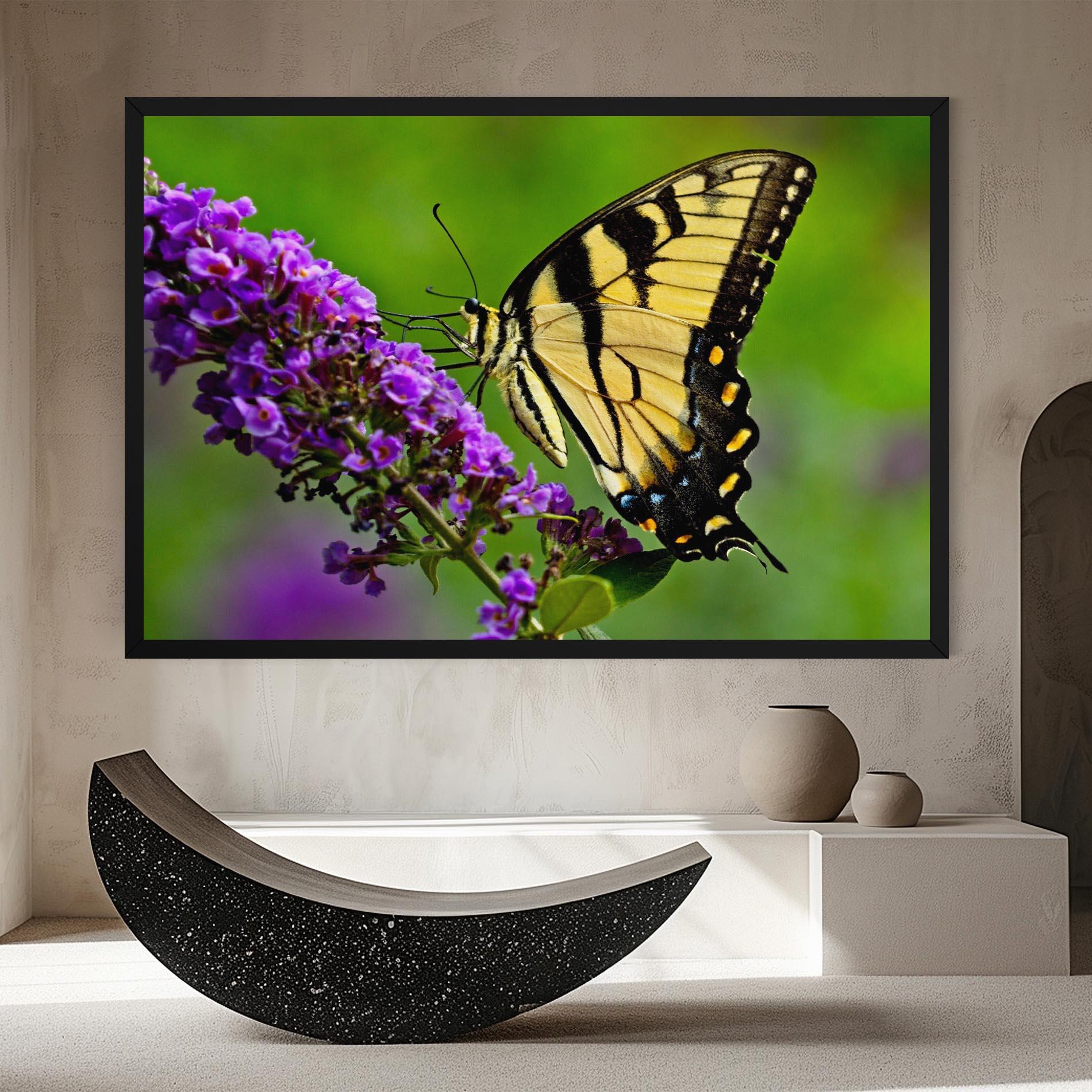 Leinwandbild Cream Wild Butterfly mockup 8